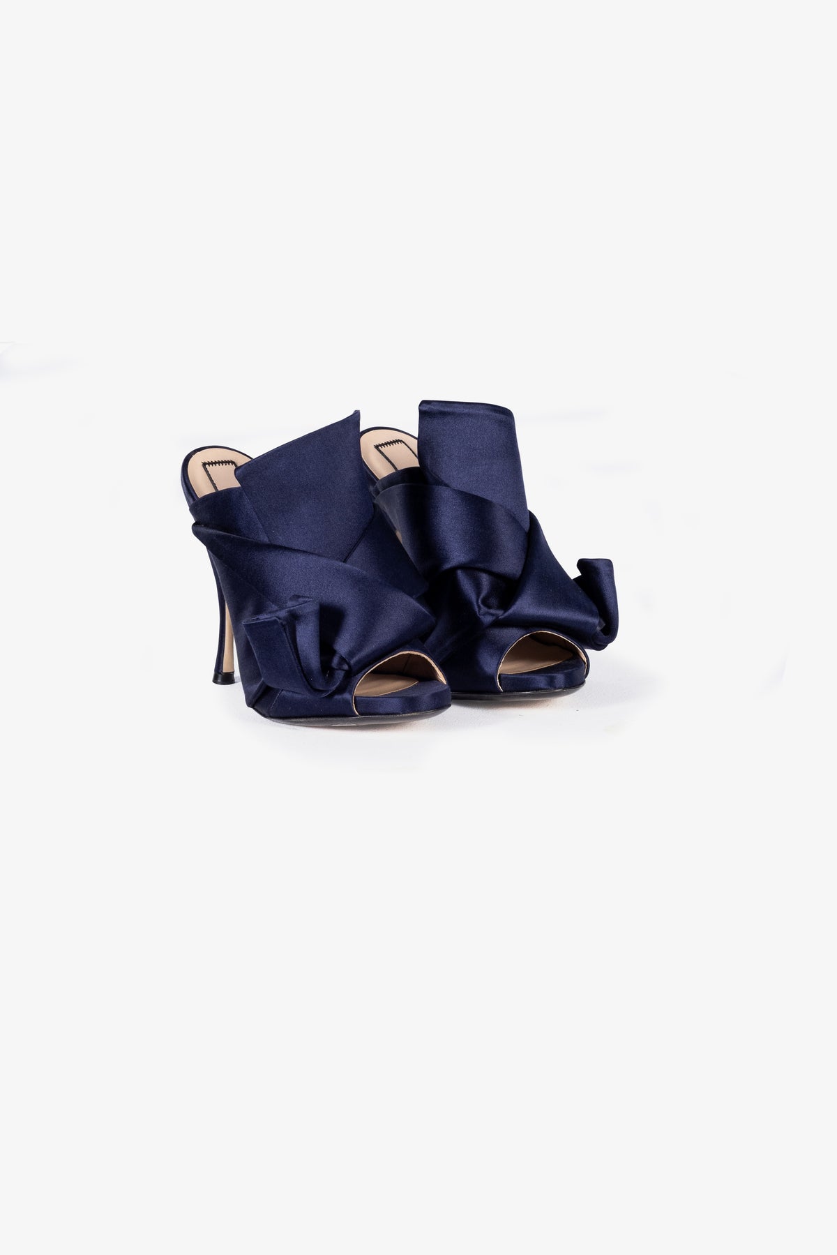 Raso Knot Peep Toe Mules