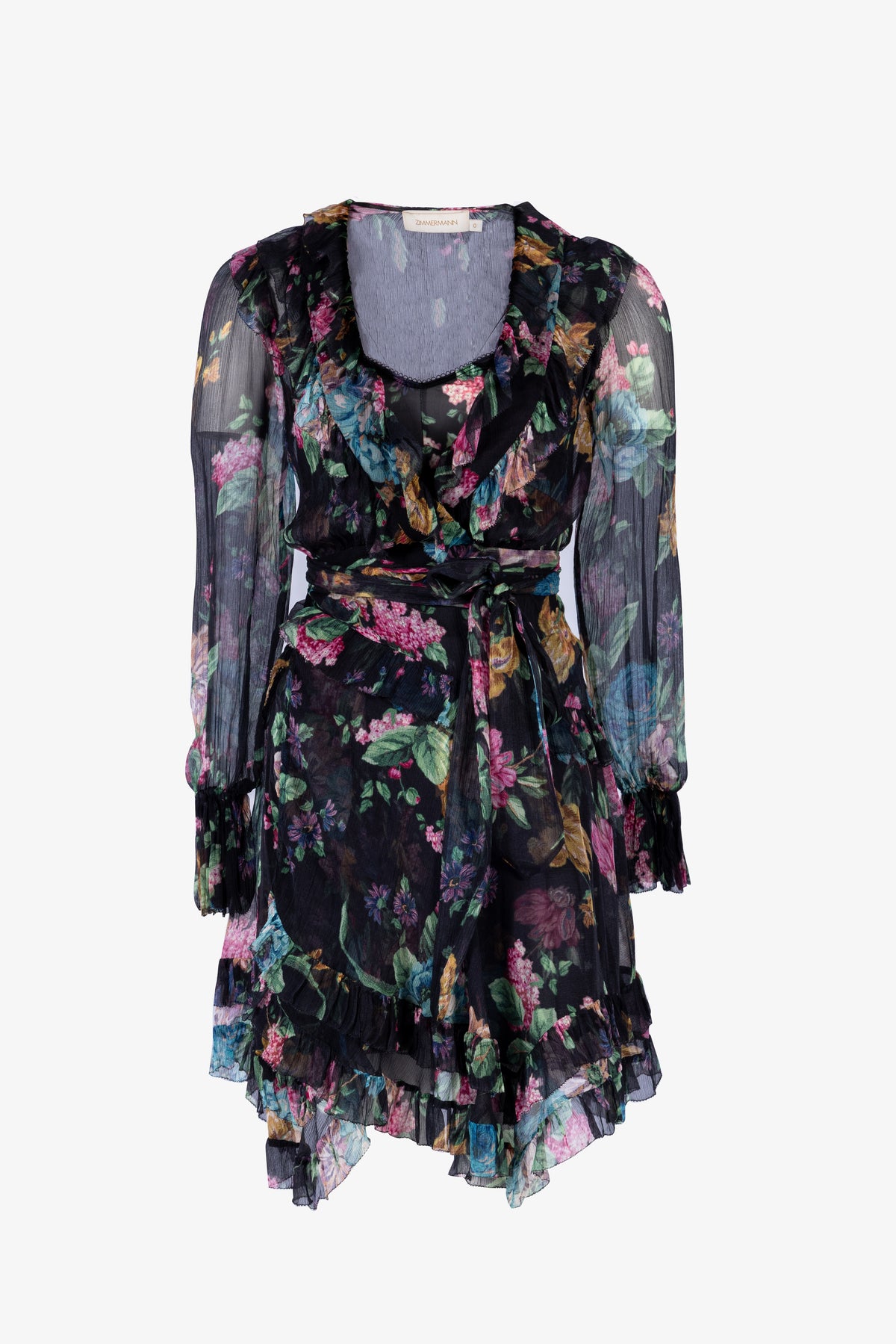 Ninety-Six Frill Wrap Mini Dress