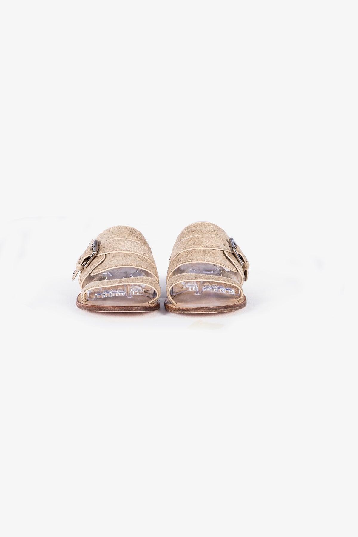 Arena Suede Triple-Strap Flat Sandals