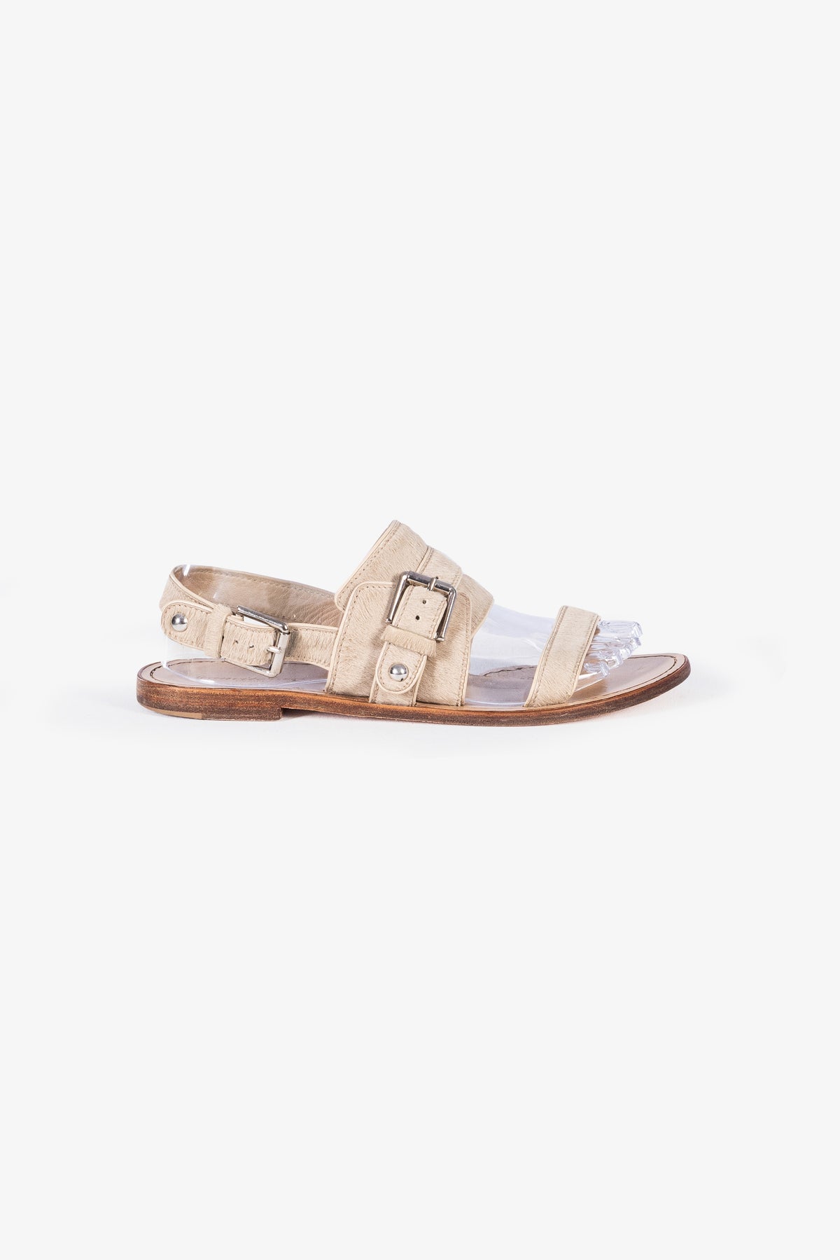 Arena Suede Triple-Strap Flat Sandals