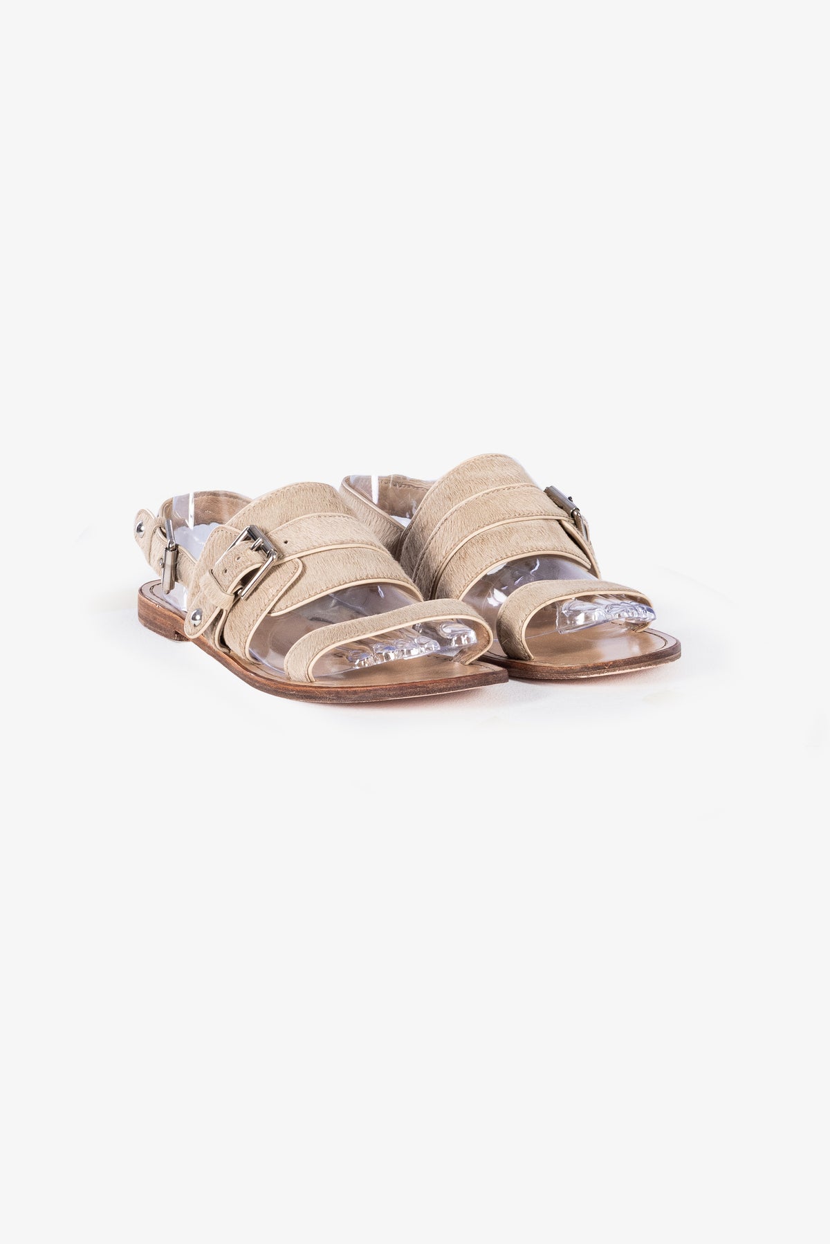 Arena Suede Triple-Strap Flat Sandals