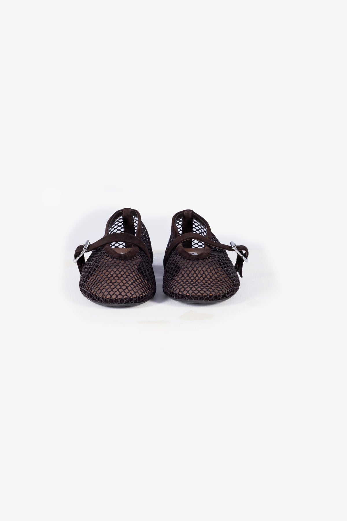Fishnet Mary Jane Ballet Flats