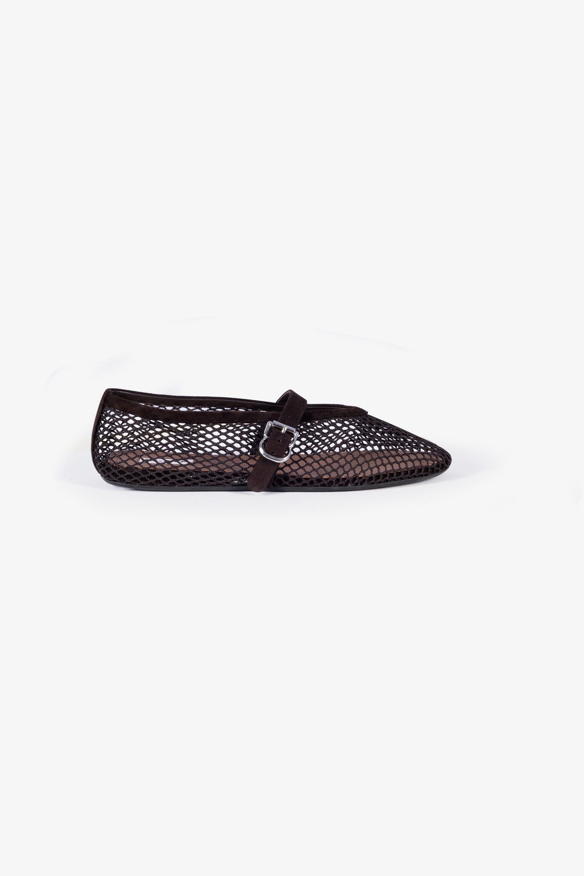 Fishnet Mary Jane Ballet Flats