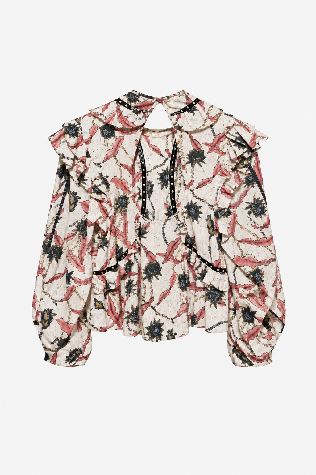 Étoile Layona Printed Ruffle Blouse