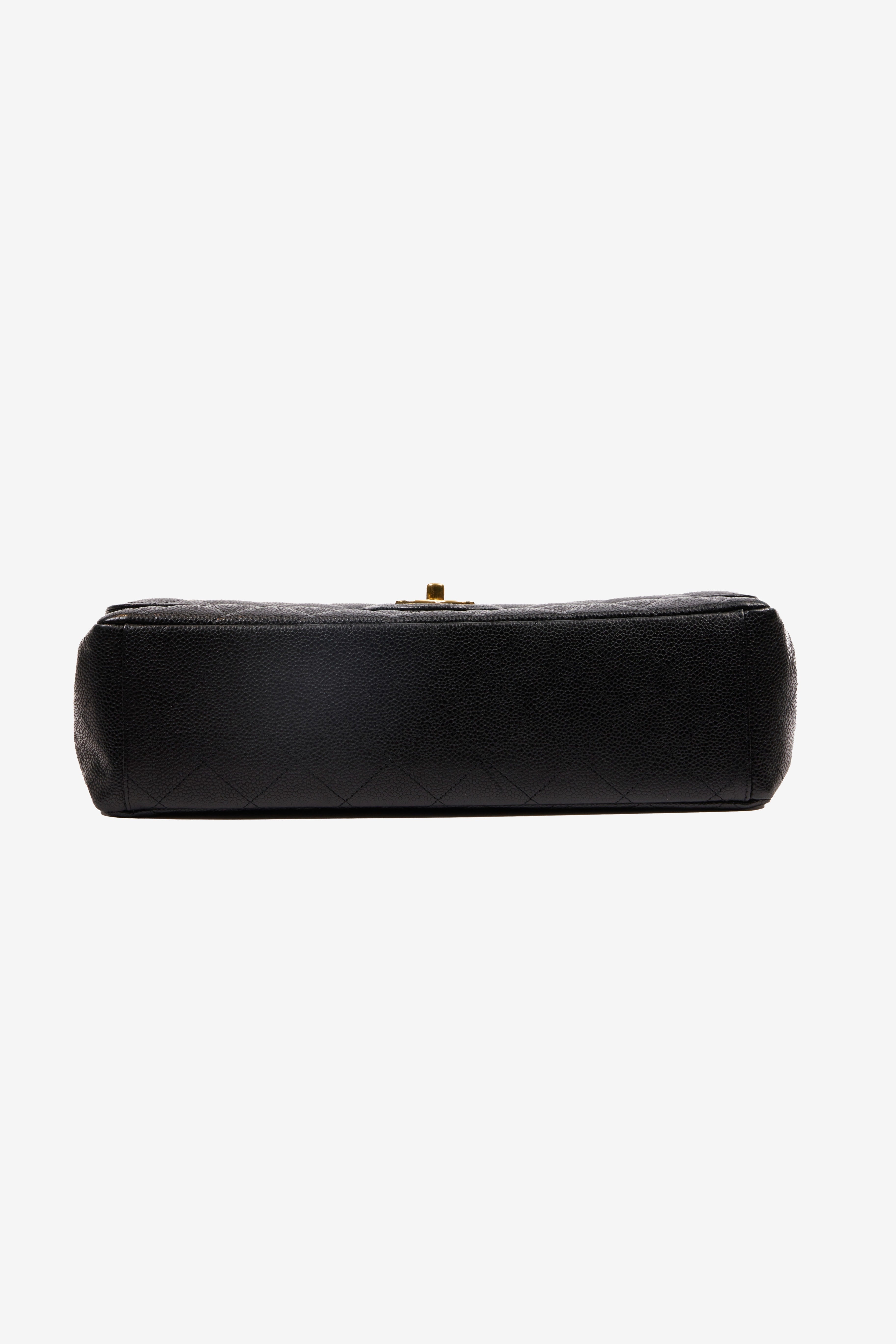 Jumbo Double Flap Black Caviar