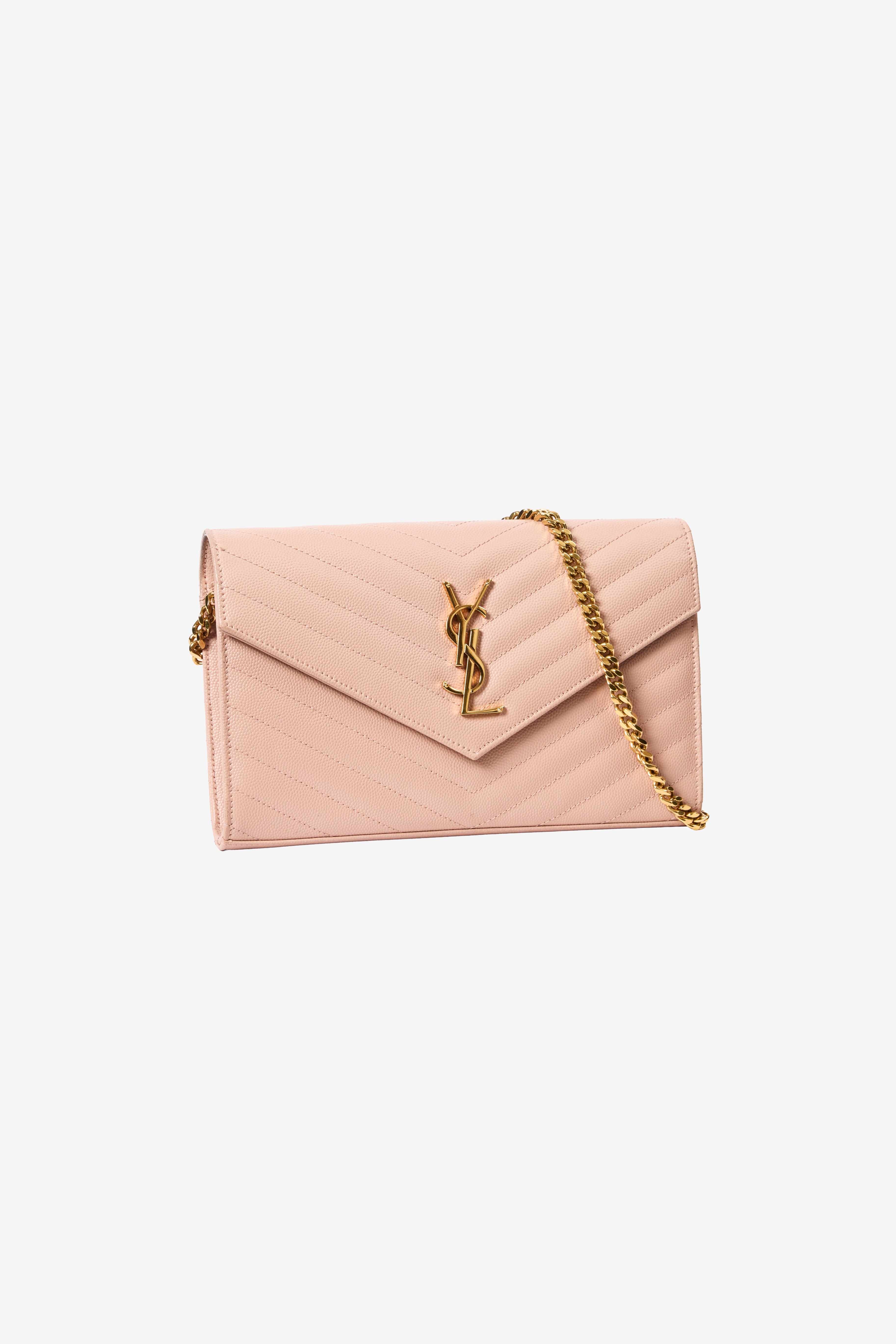 Cassandre Envelope Chain Wallet In Leather