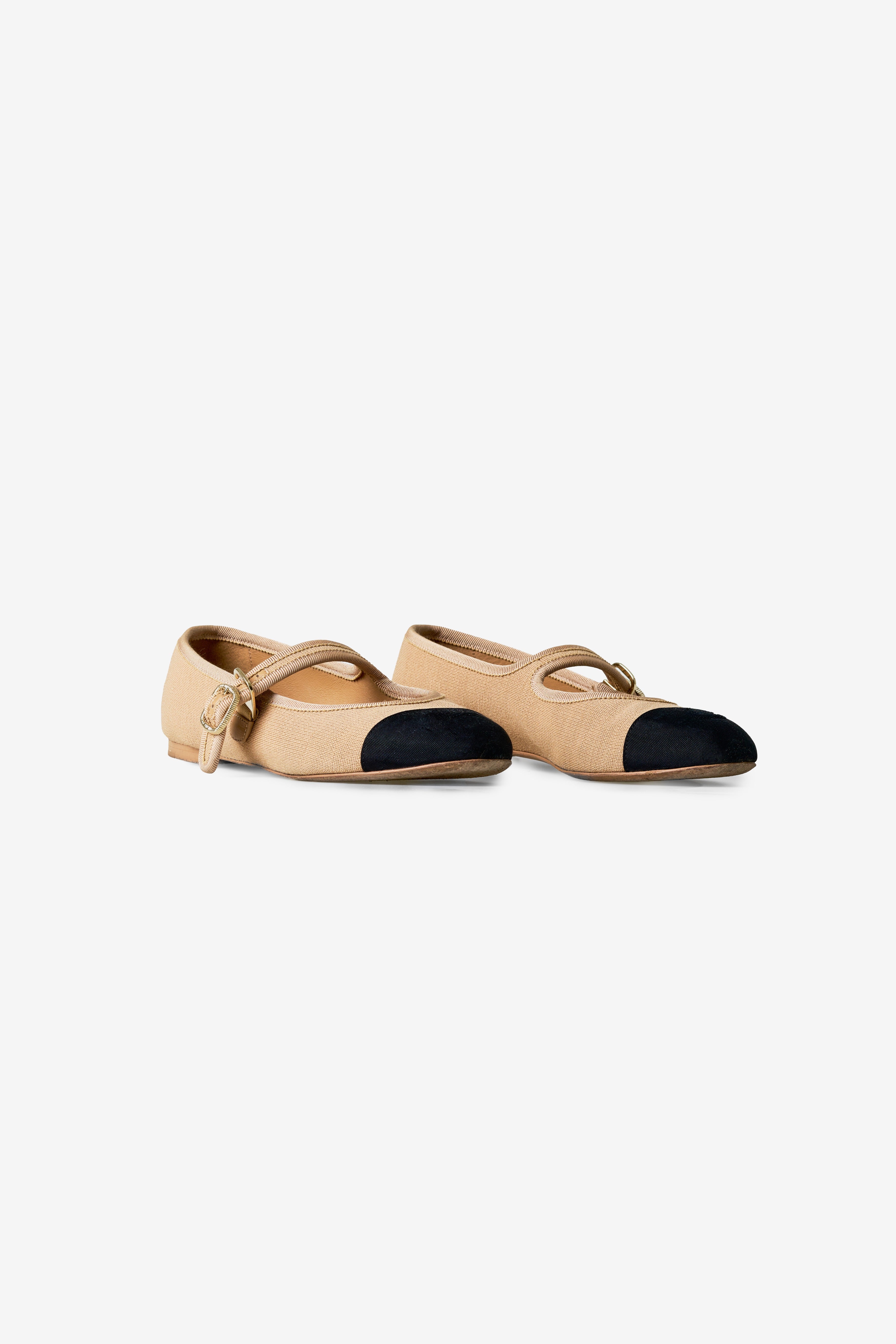 Chanel Canvas Mary Jane Flats