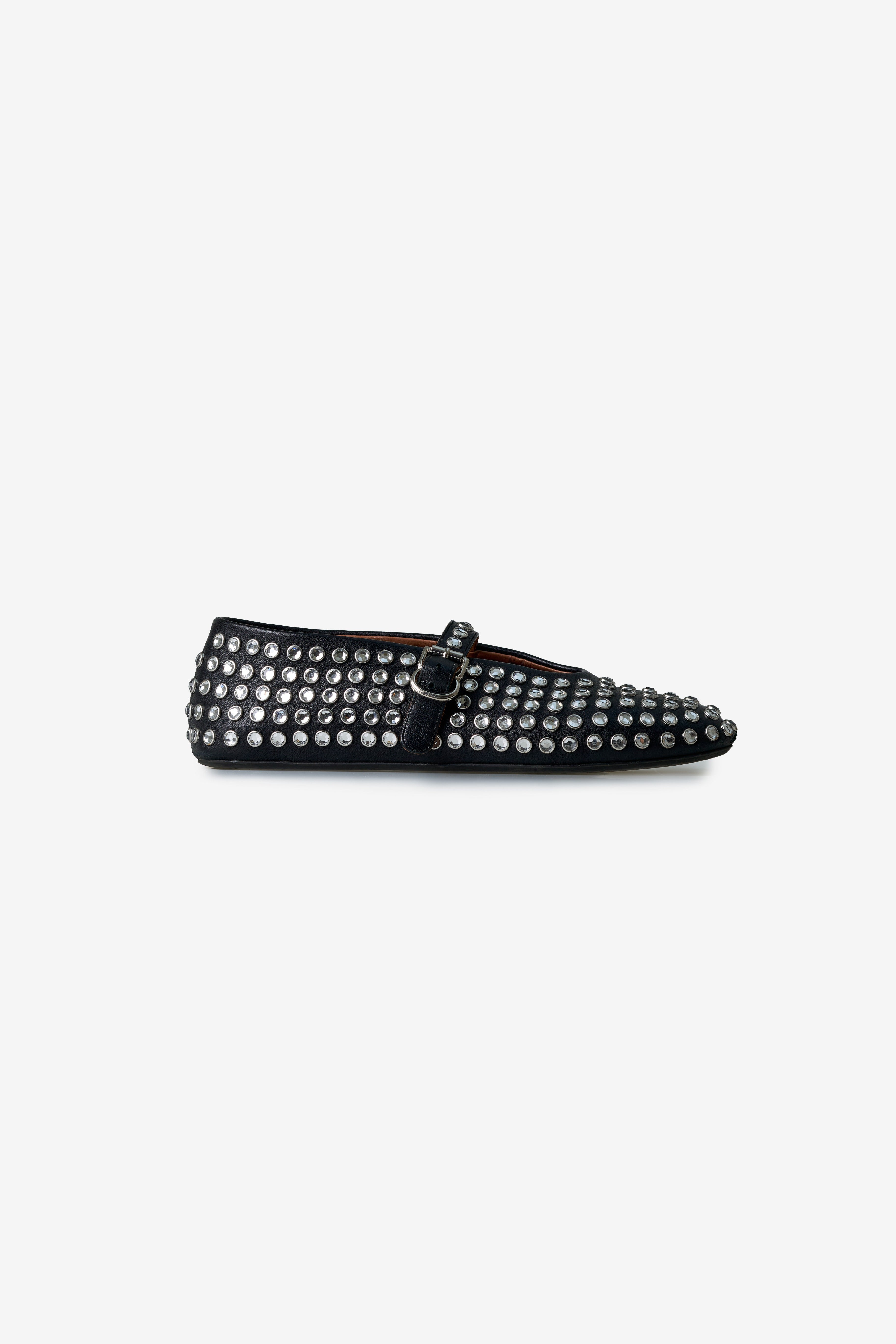 Crystal-Embellished Ballet Flats
