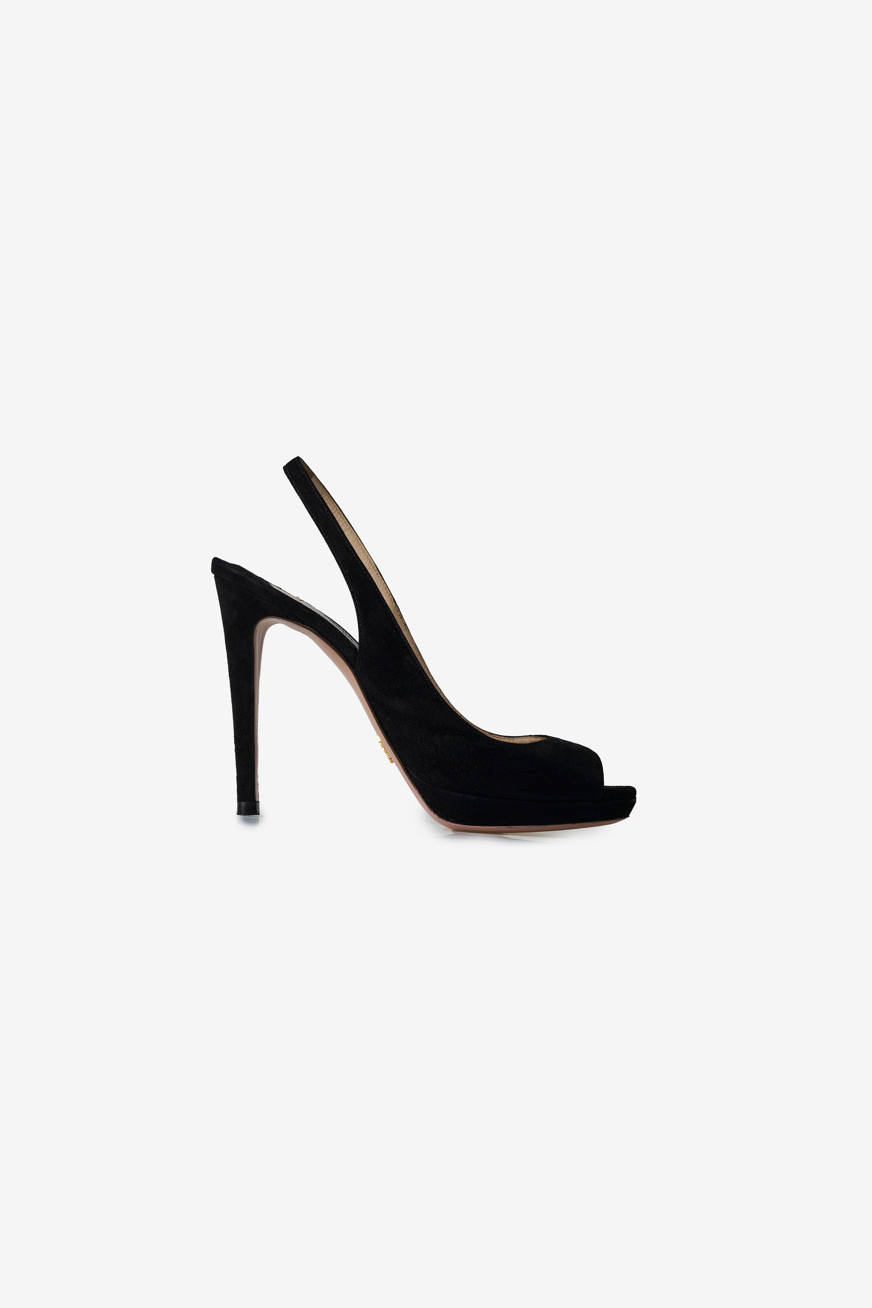 Suede Peep Toe Sandals