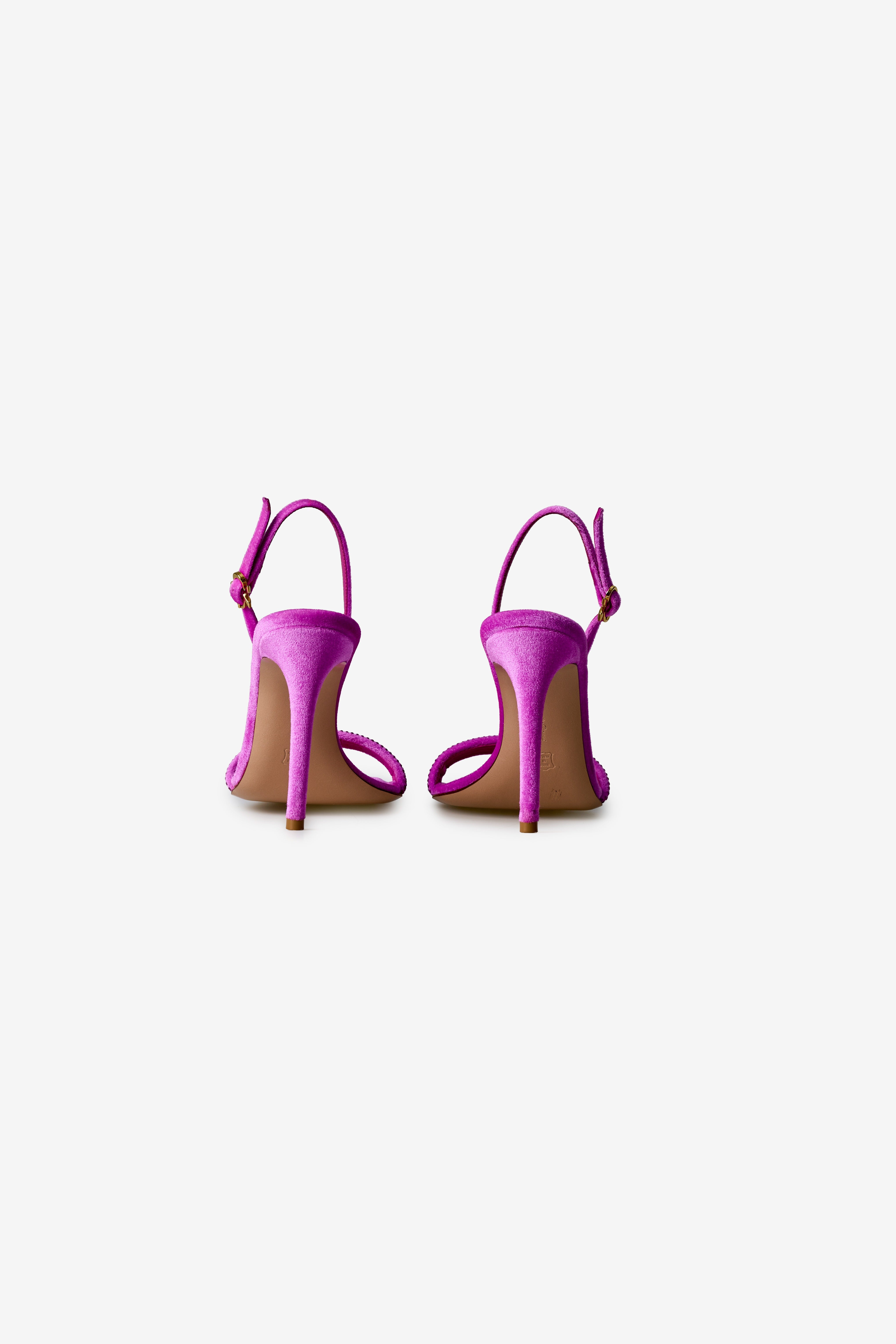 Britney Crystal-Embellished Velvet Slingback Sandals