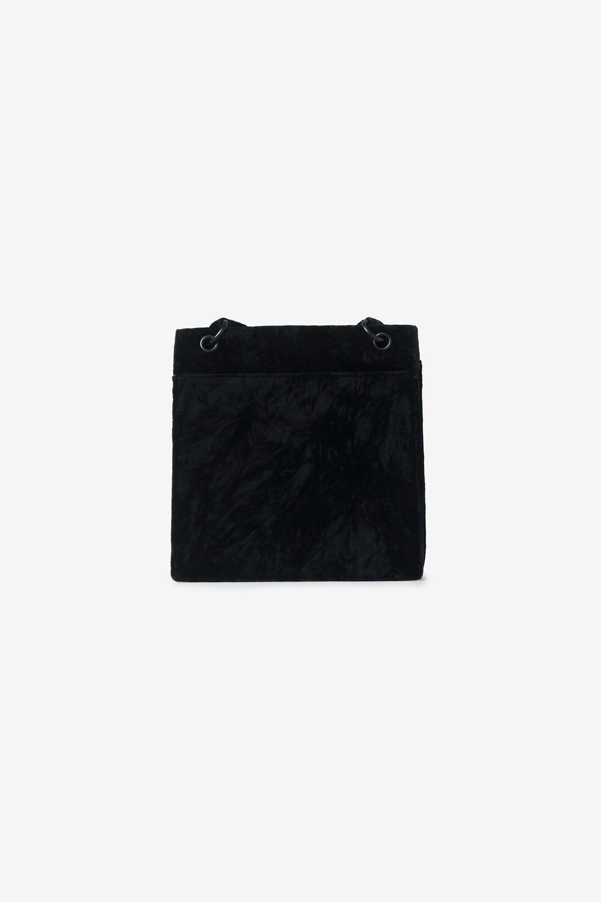 Crushed Velvet Square Single Flap Bag