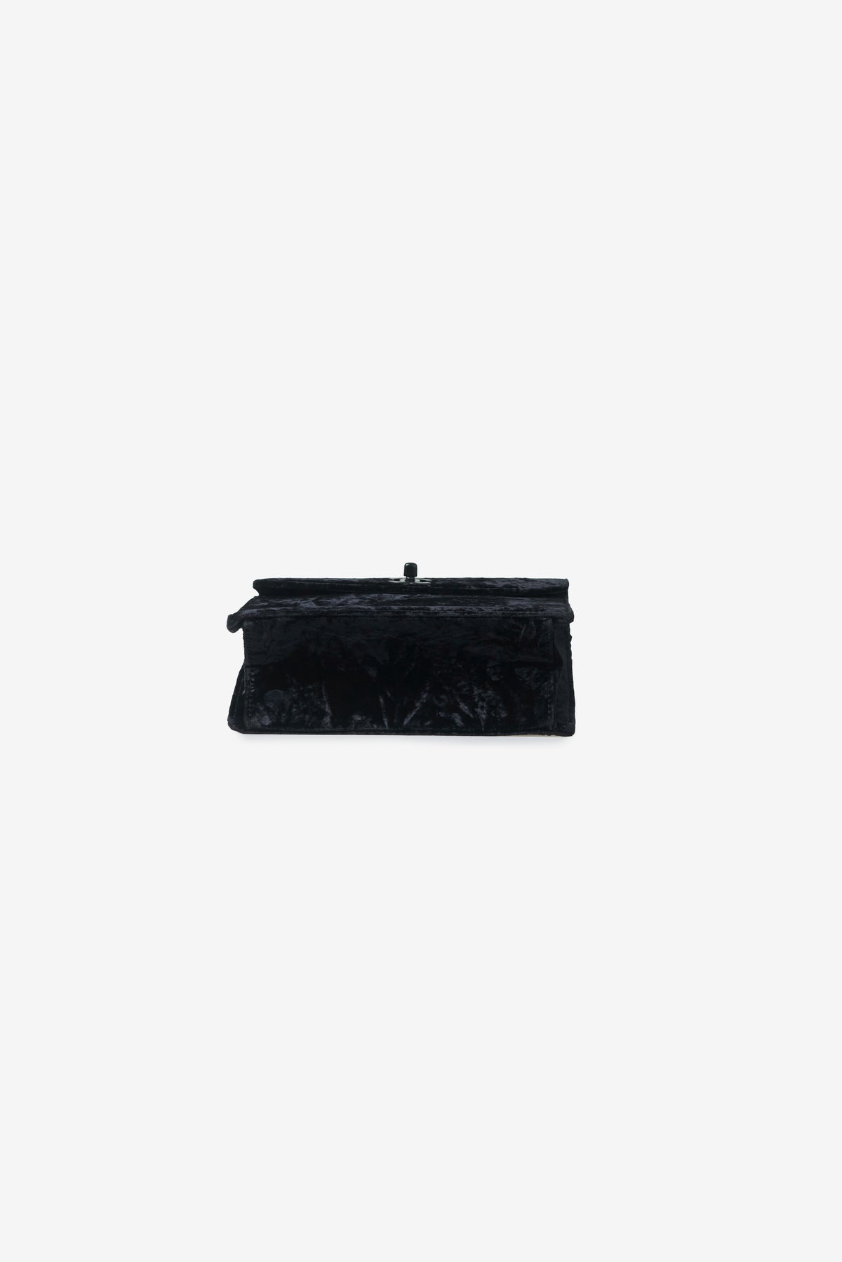 Crushed Velvet Square Single Flap Bag