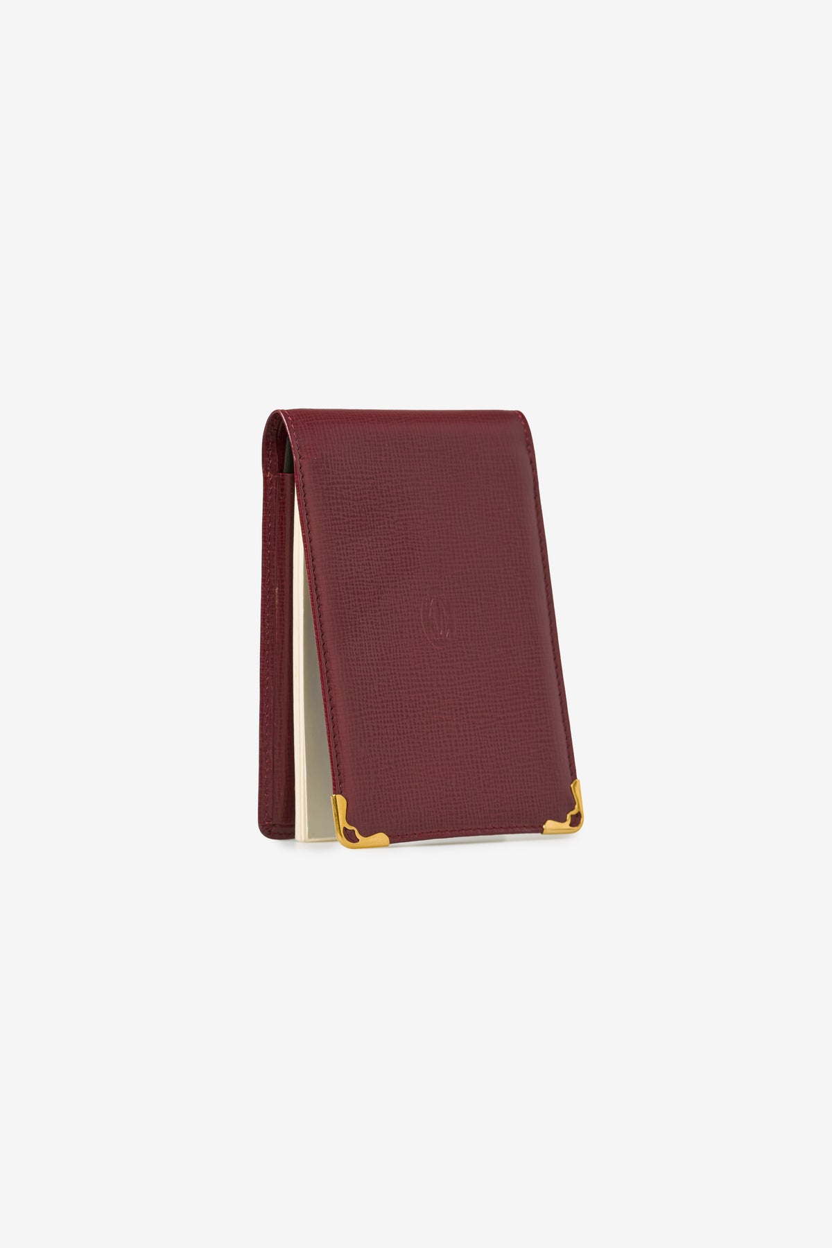 Vintage Must de Cartier Burgundy Leather Note Pad Cover