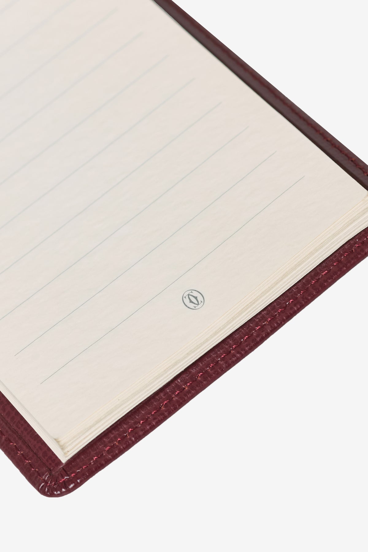 Vintage Must de Cartier Burgundy Leather Note Pad Cover