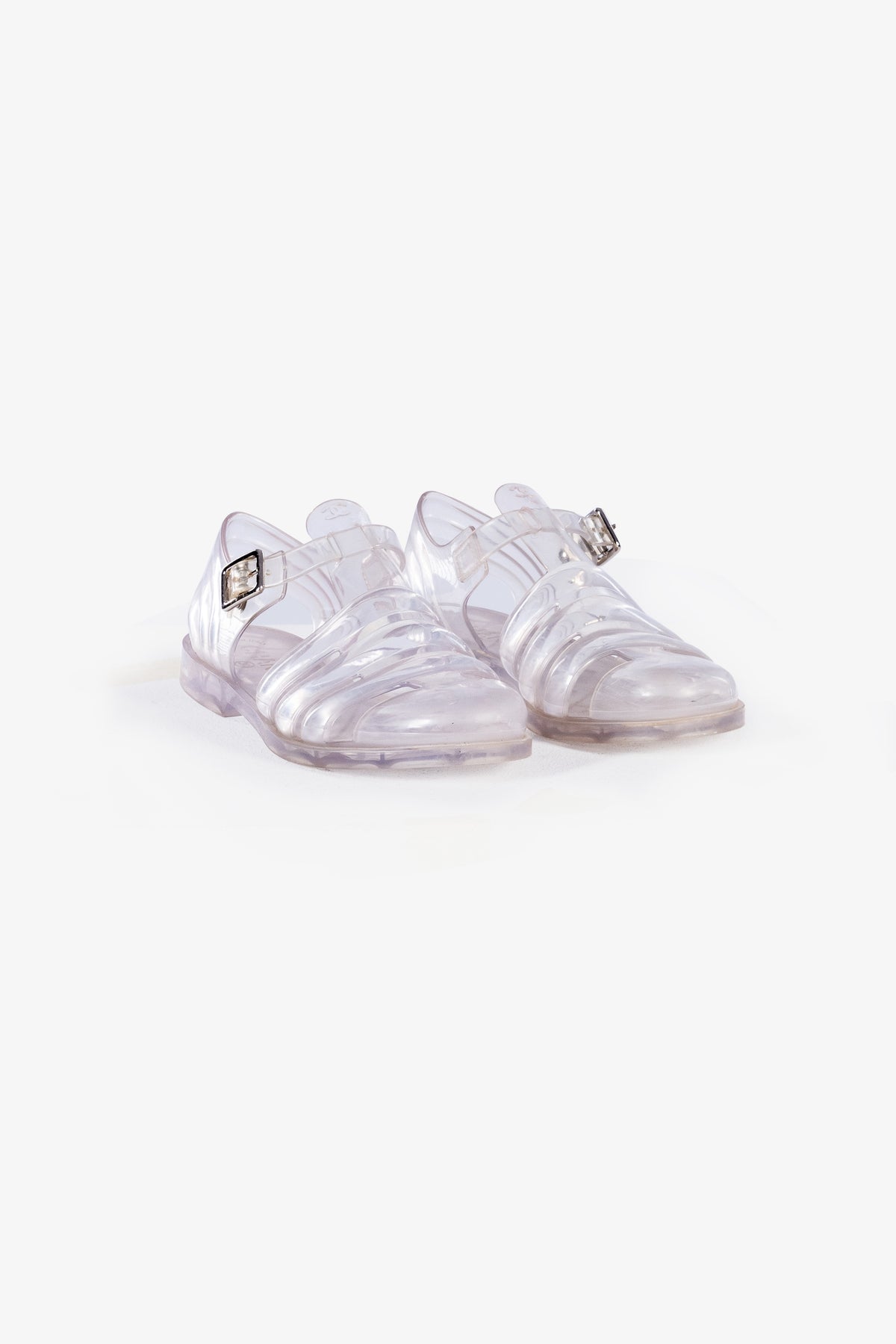 Transparent Rubber Buckle Jelly Fisherman Sandals