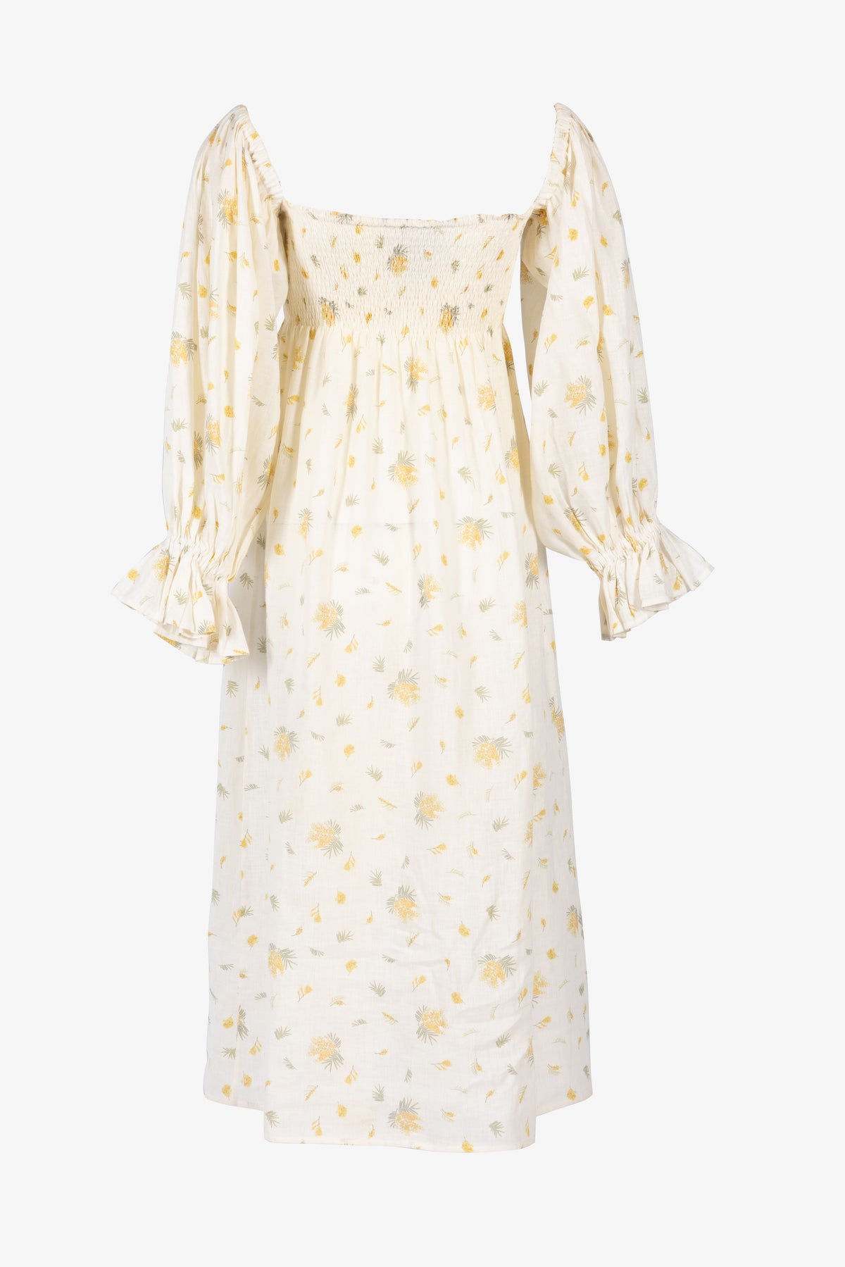 Atlanta Linen Midi Dress - Mimosa Floral