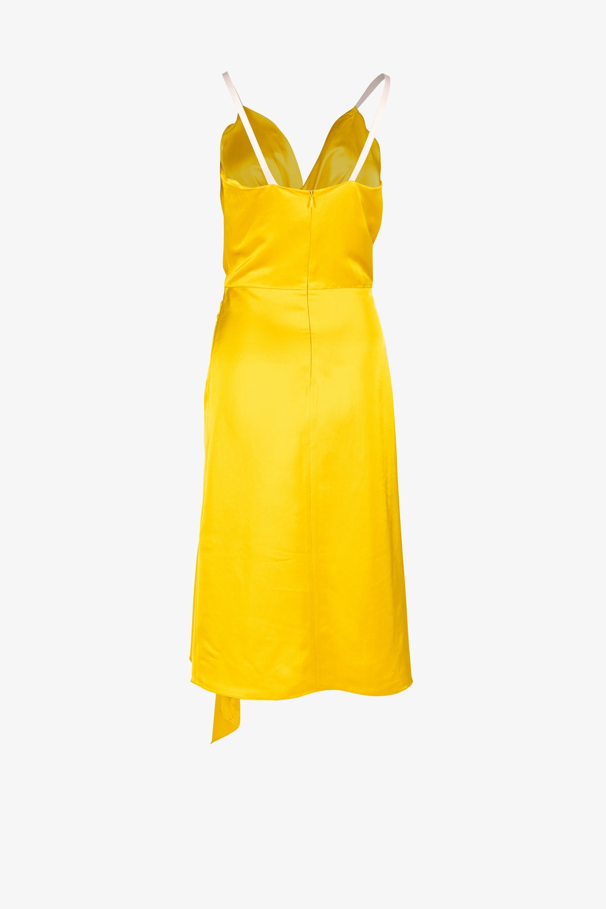 Camisole Draped Satin Midi Dress