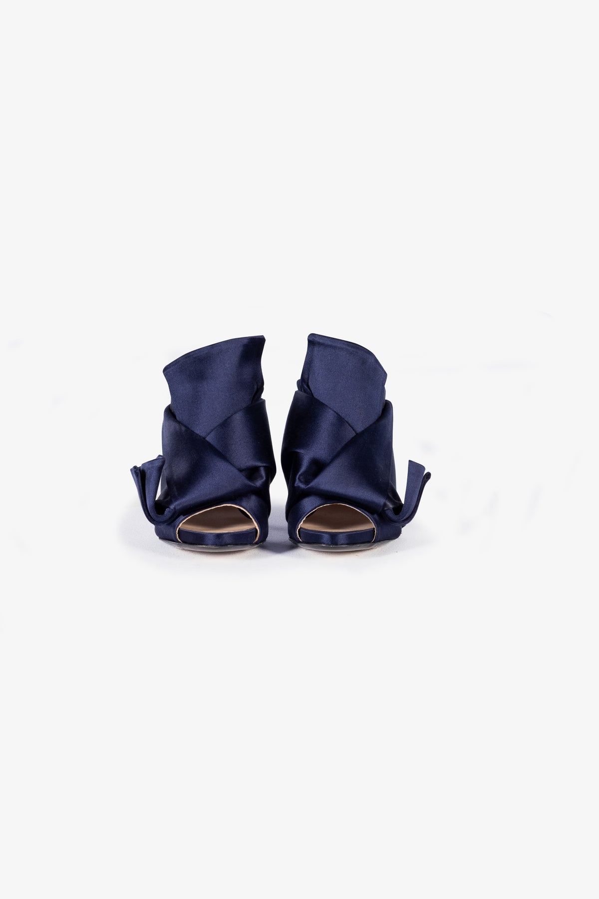 Raso Knot Peep Toe Mules