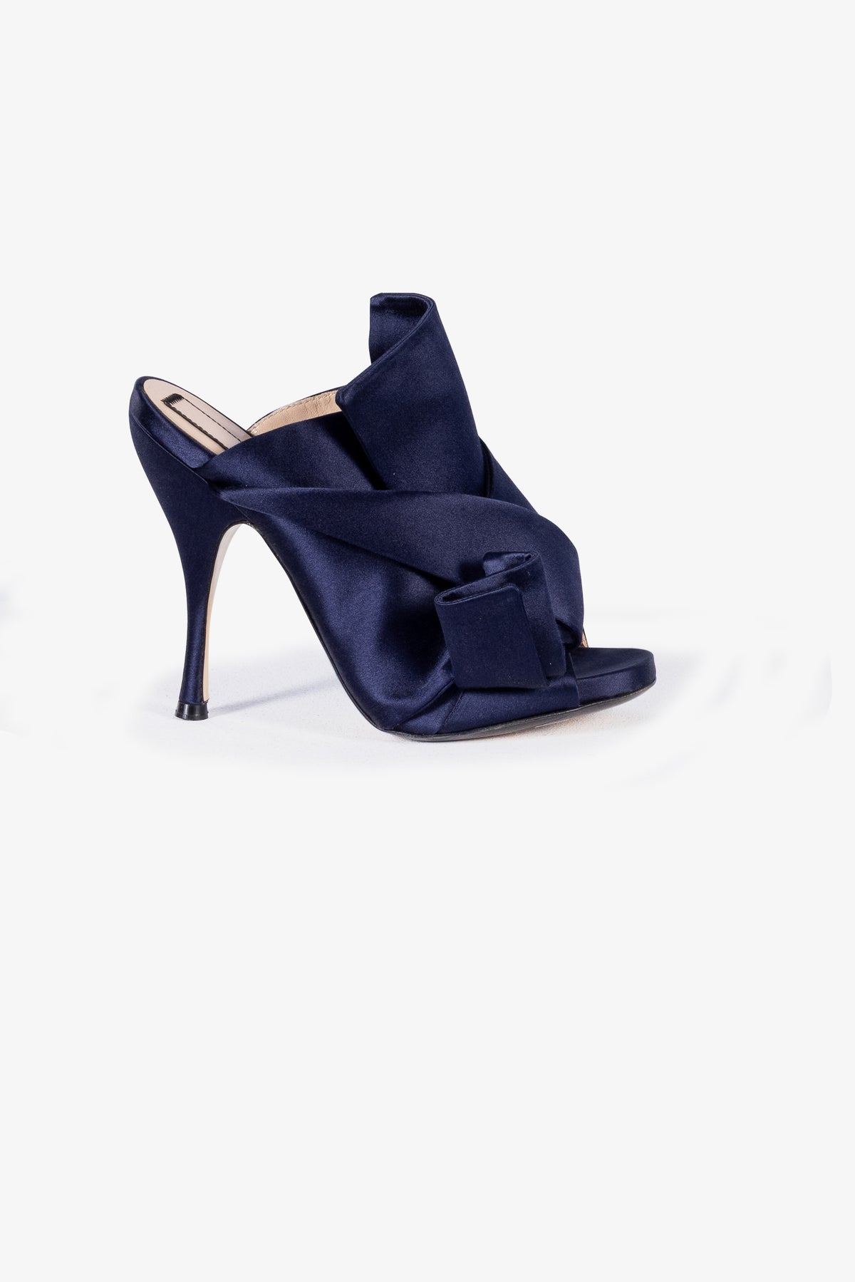 Raso Knot Peep Toe Mules