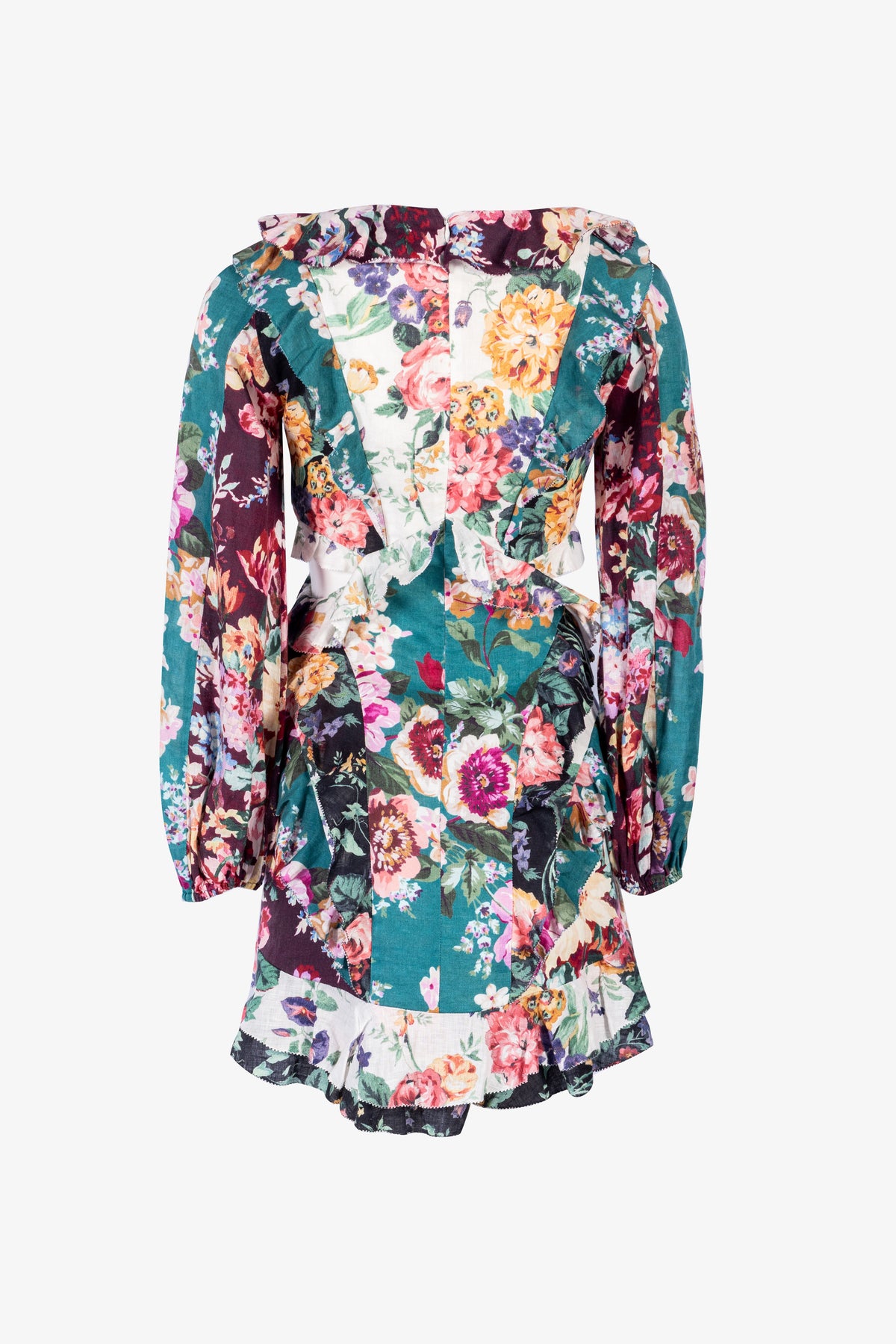 Allia Spliced Linen Mini Dress