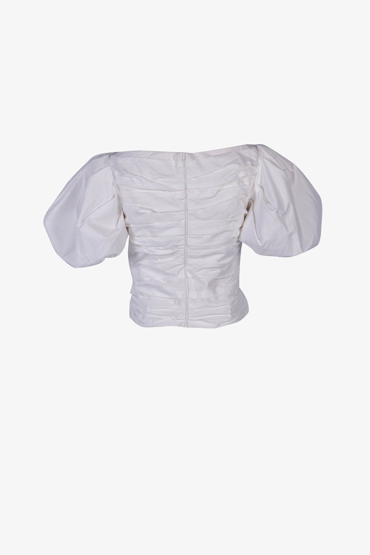 Maddy Draped Cotton-Poplin Blouse