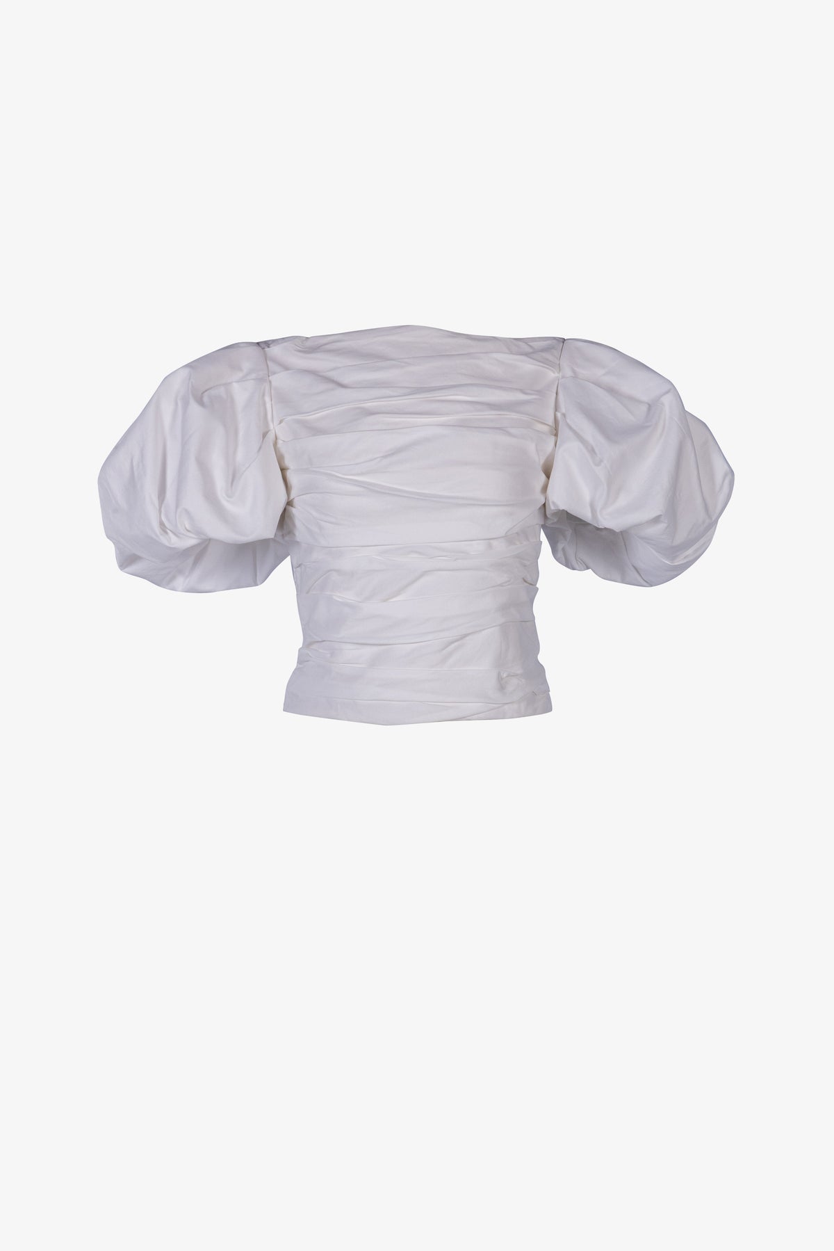 Maddy Draped Cotton-Poplin Blouse