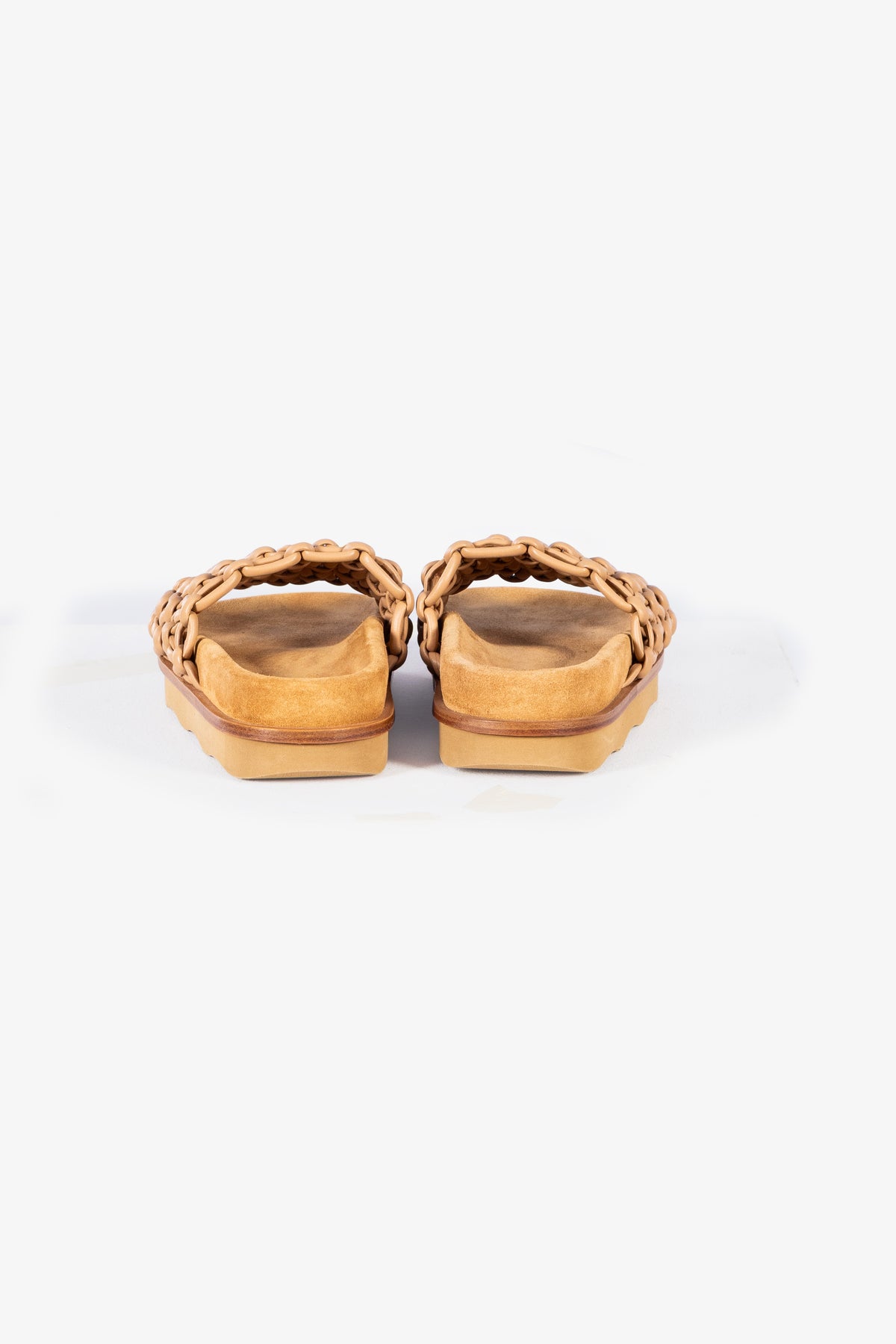 Kacey Braided Leather Platform Slide Sandals