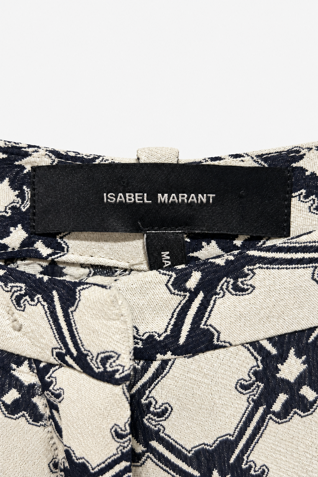 Geometric Jacquard Wide-Leg Pants