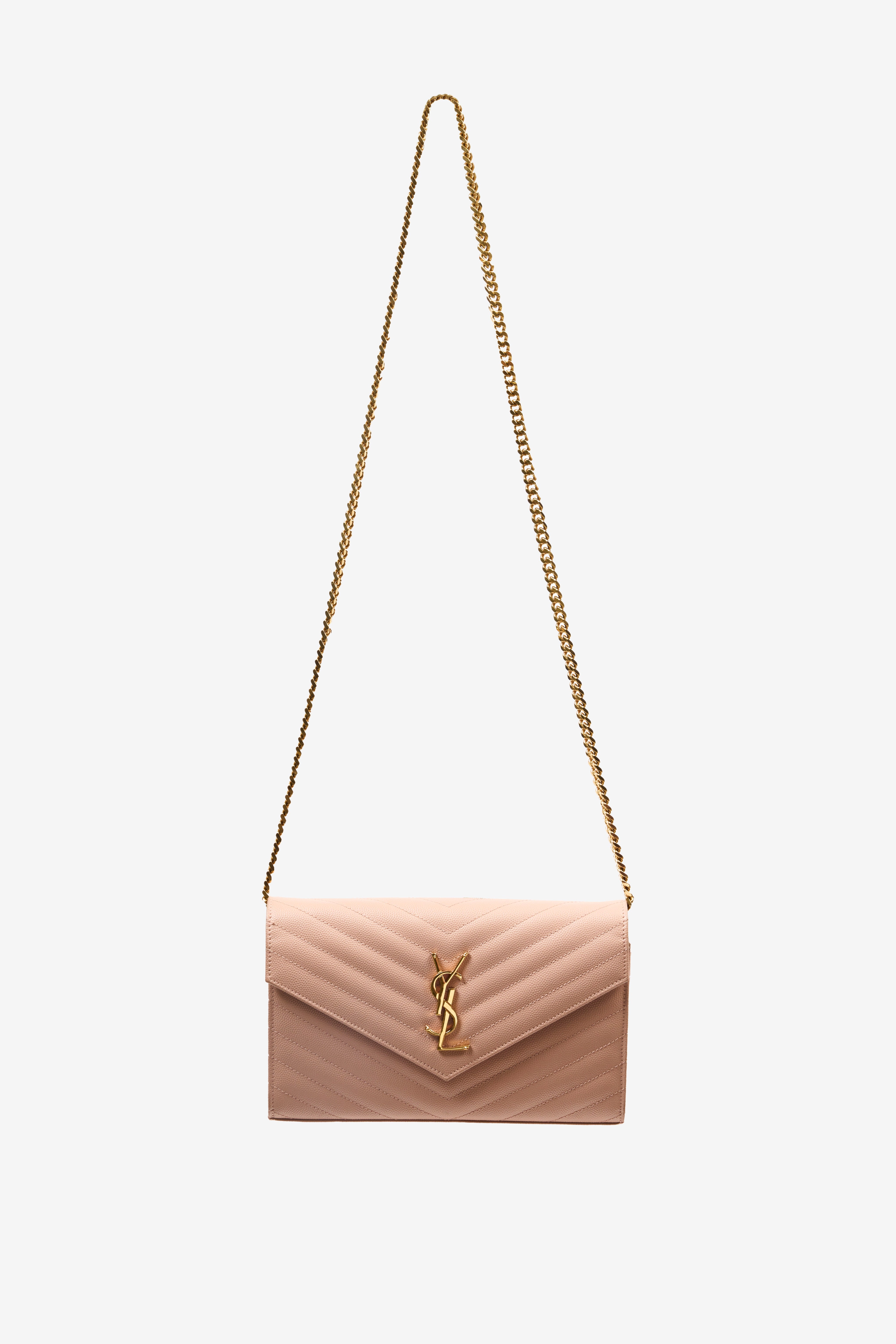 Cassandre Envelope Chain Wallet In Leather