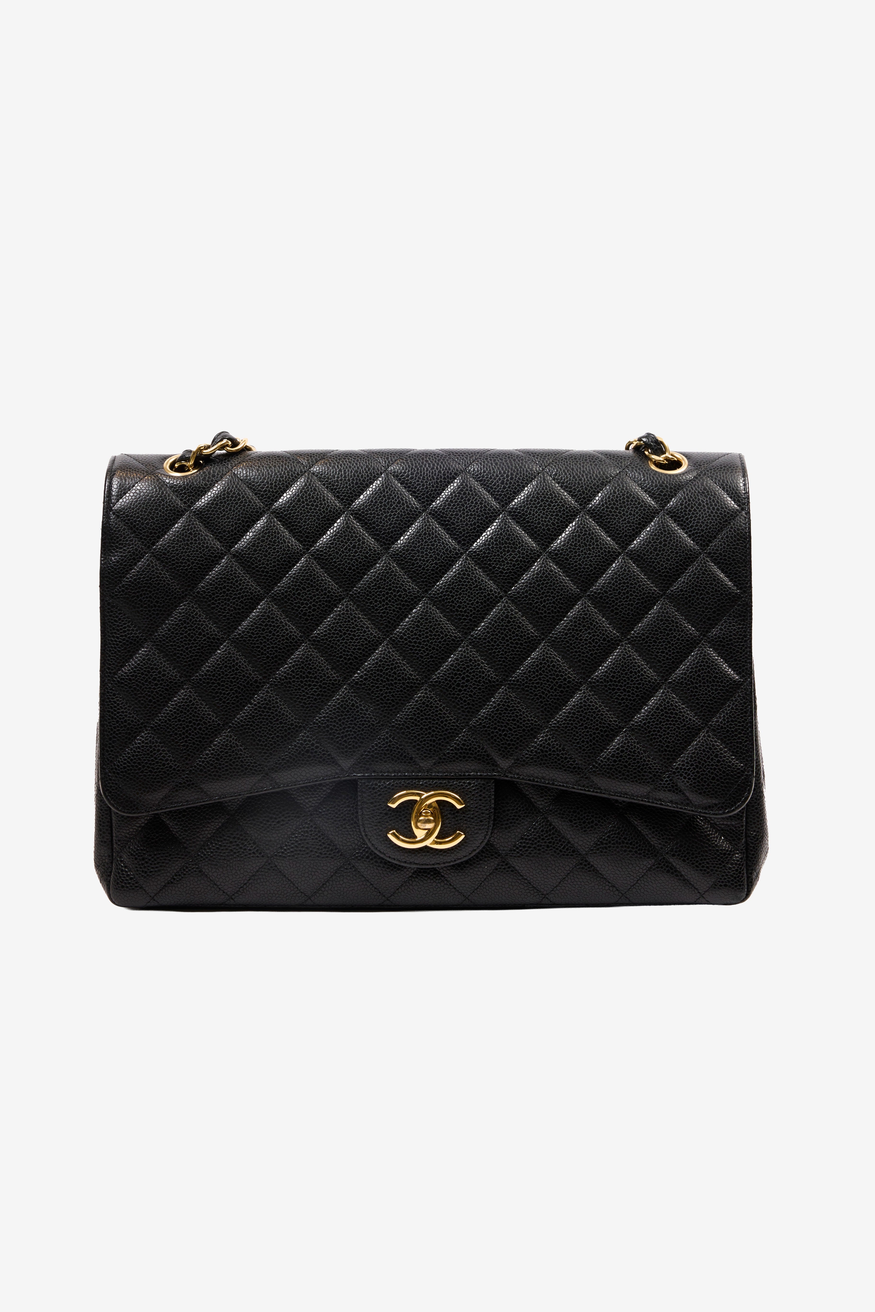 Jumbo Double Flap Black Caviar