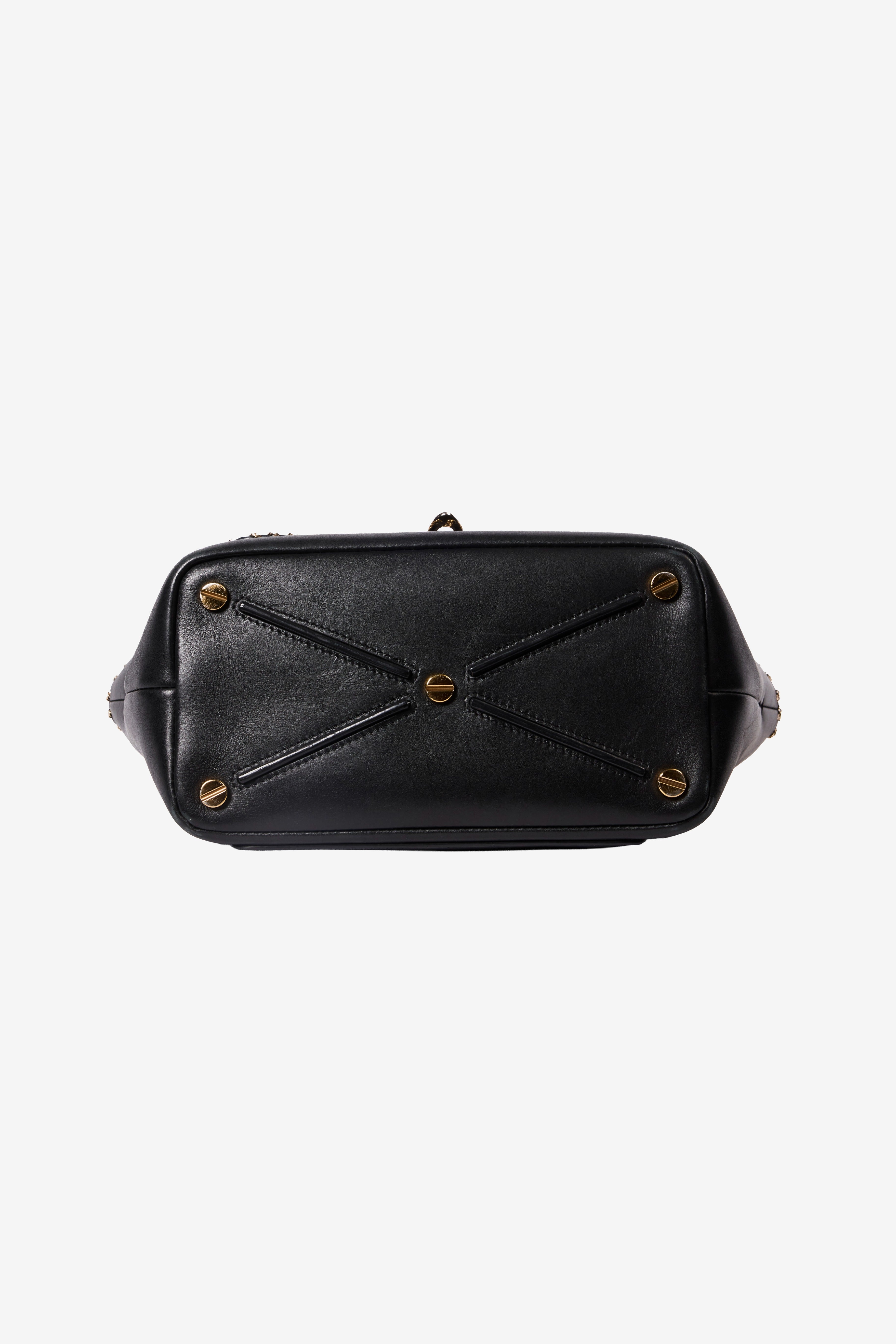 Leather Demilune Bag