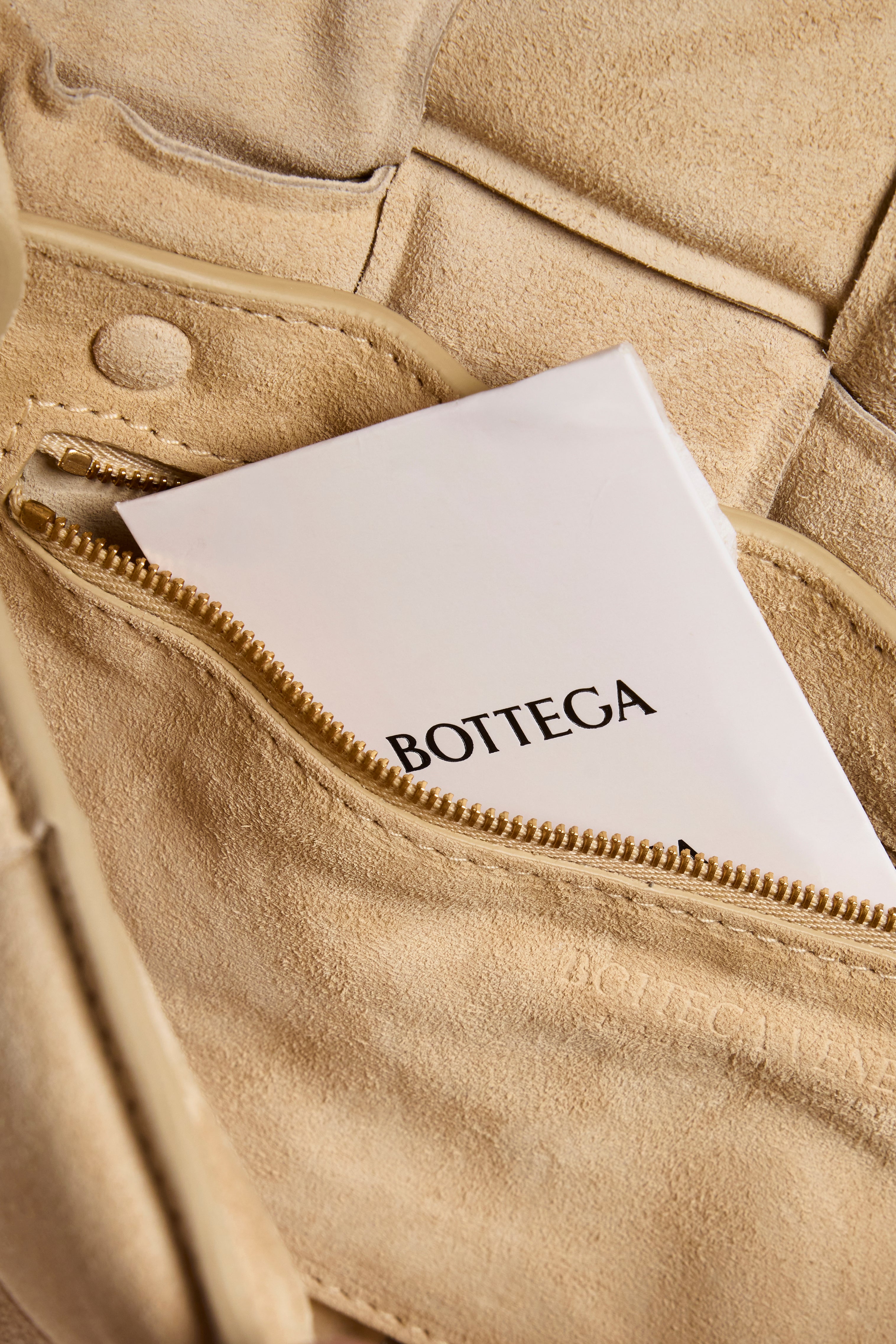 Padded Cassette Suede Cross Body Bag