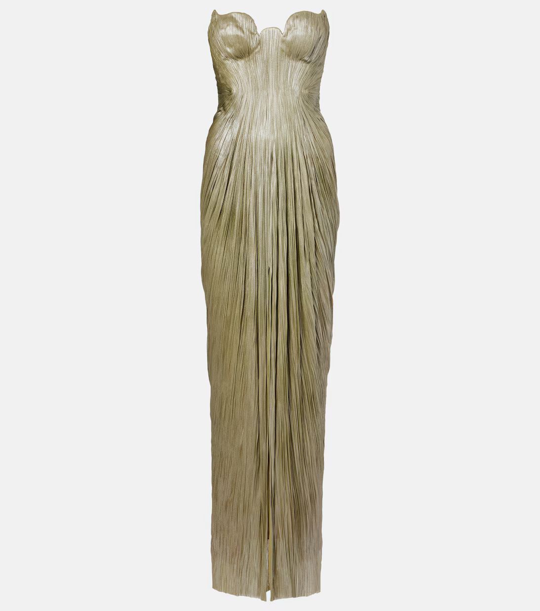 Jasleen Strapless Silk Tulle Corset Gown