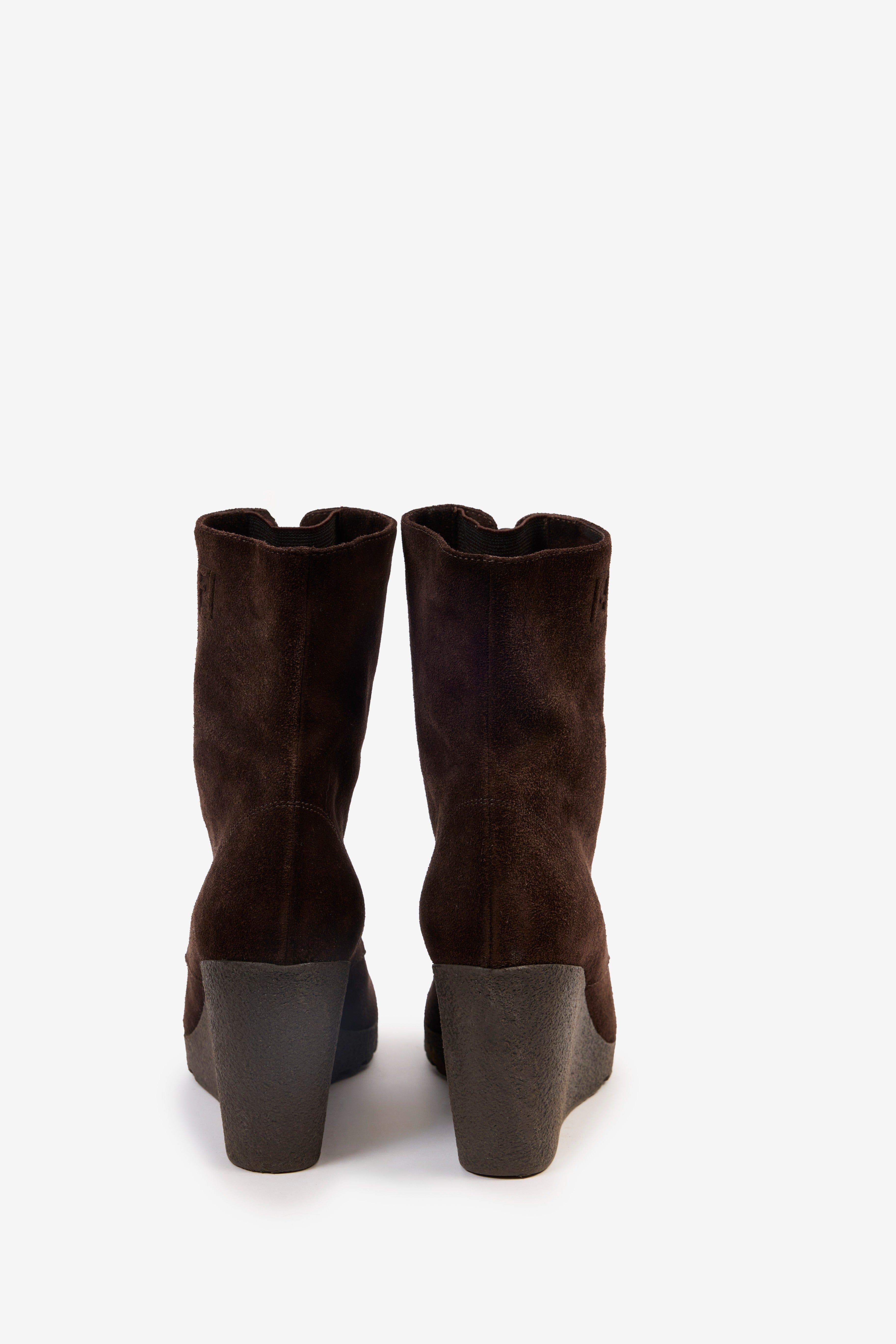 Suede Wedge Boots