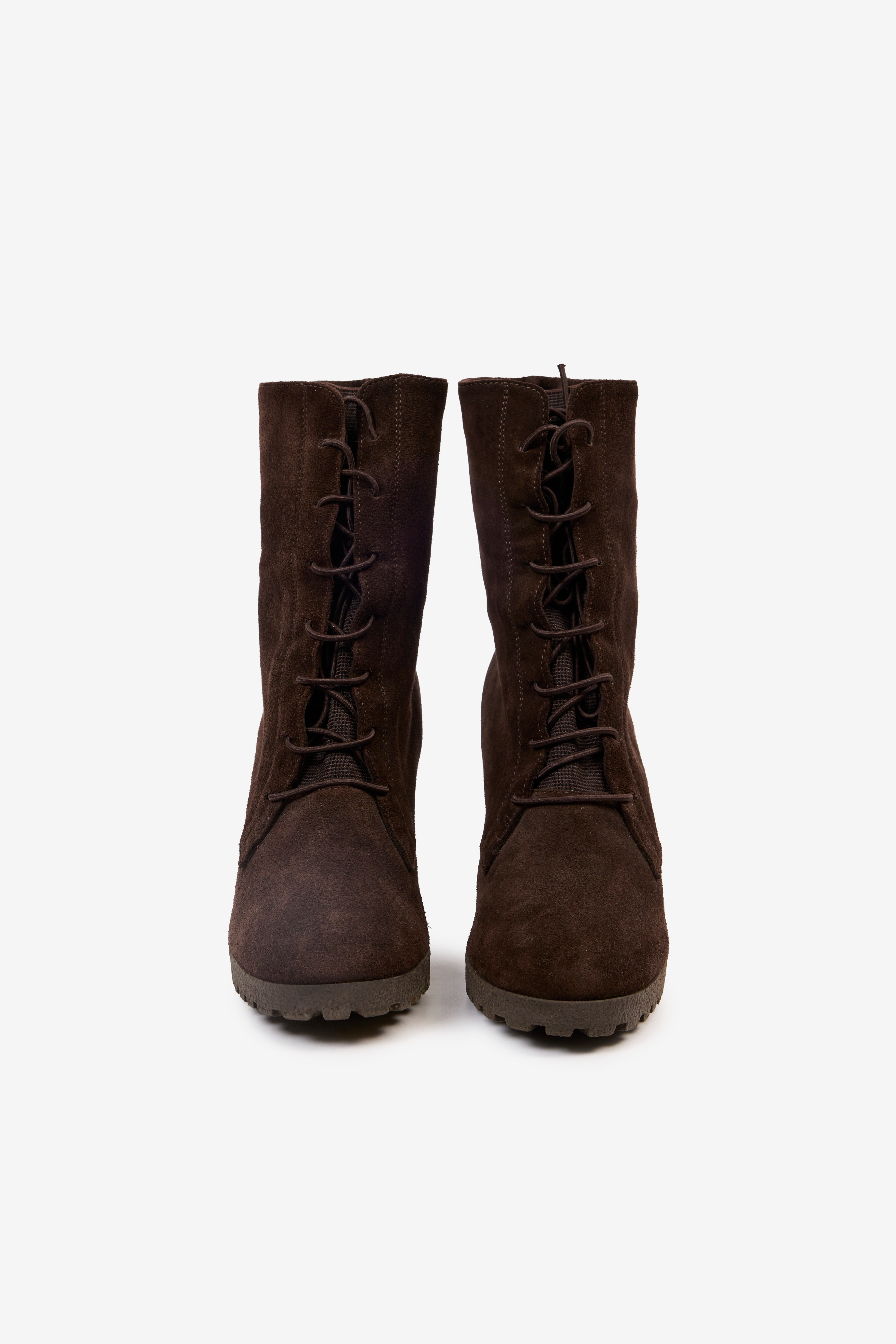 Suede Wedge Boots