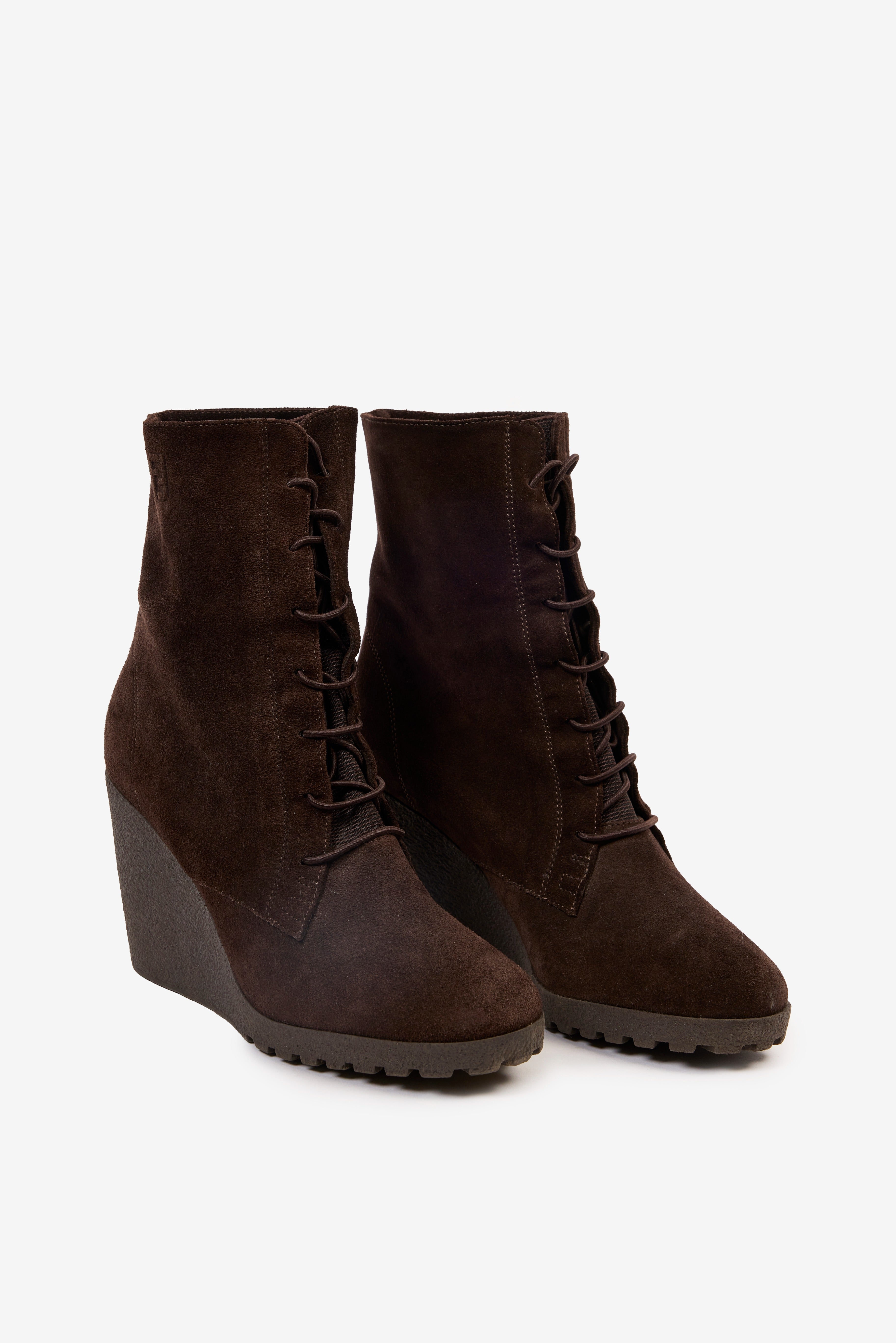 Suede Wedge Boots