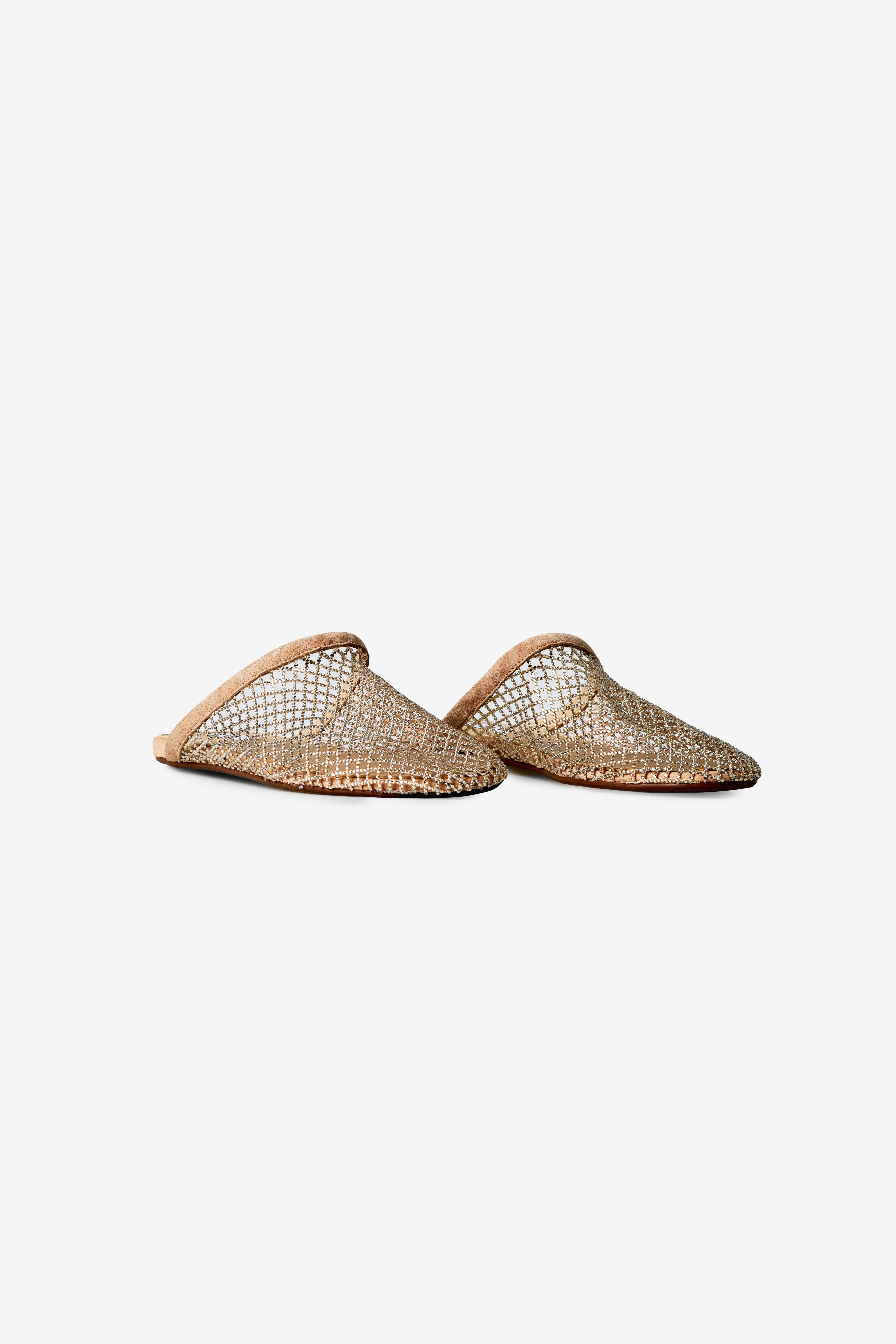 Shiny Fishnet Mules