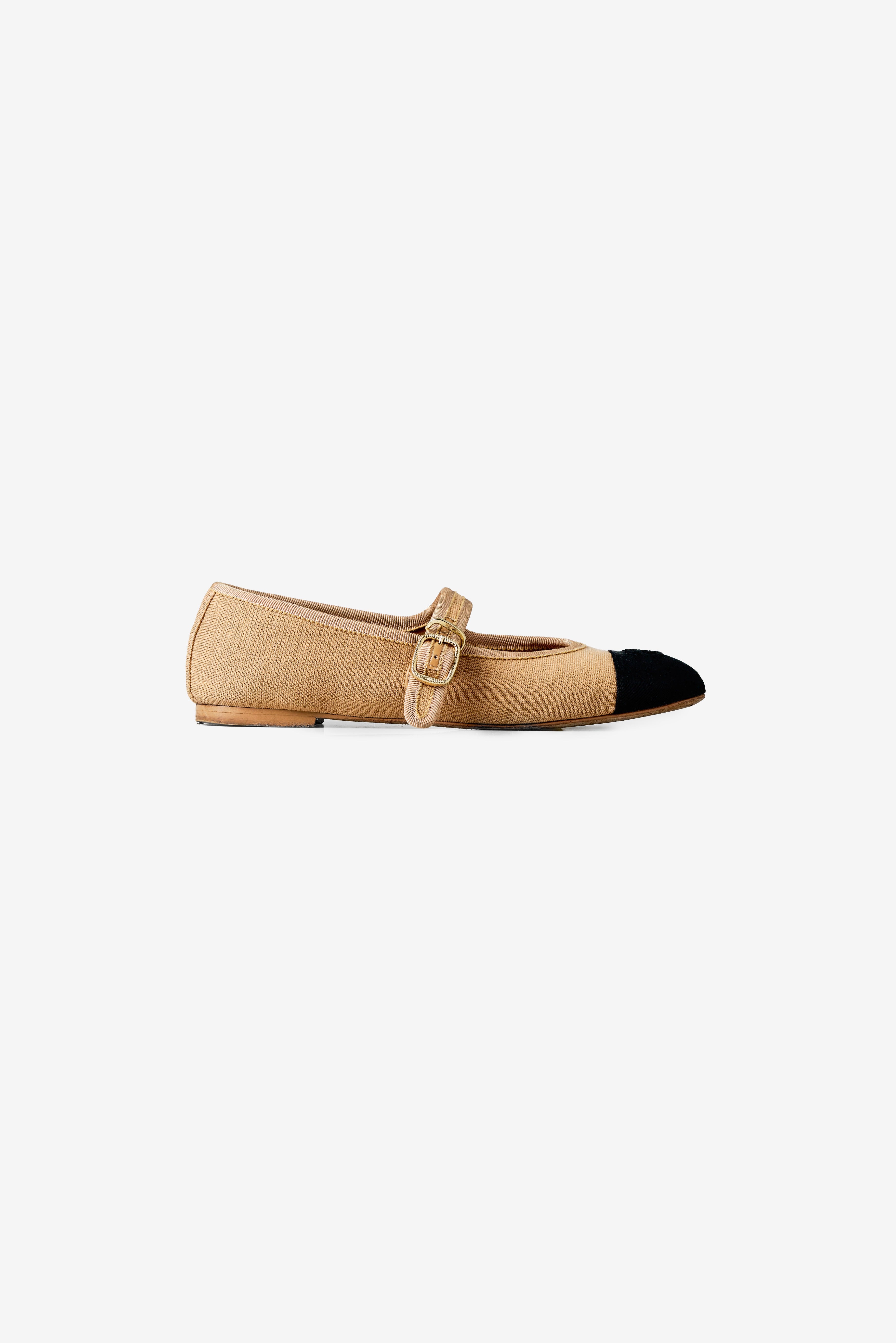 Chanel Canvas Mary Jane Flats