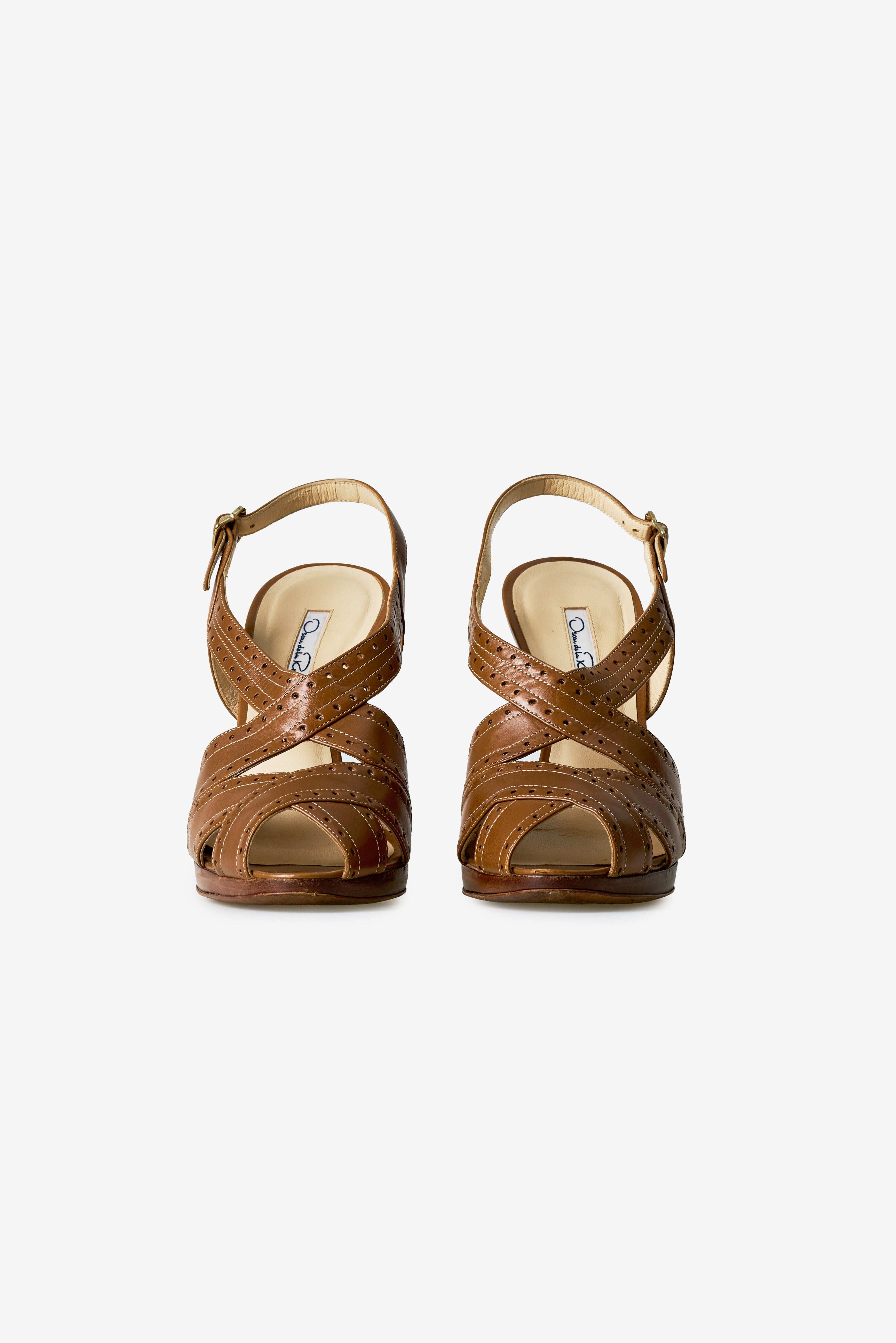 Brown Leather Slingback