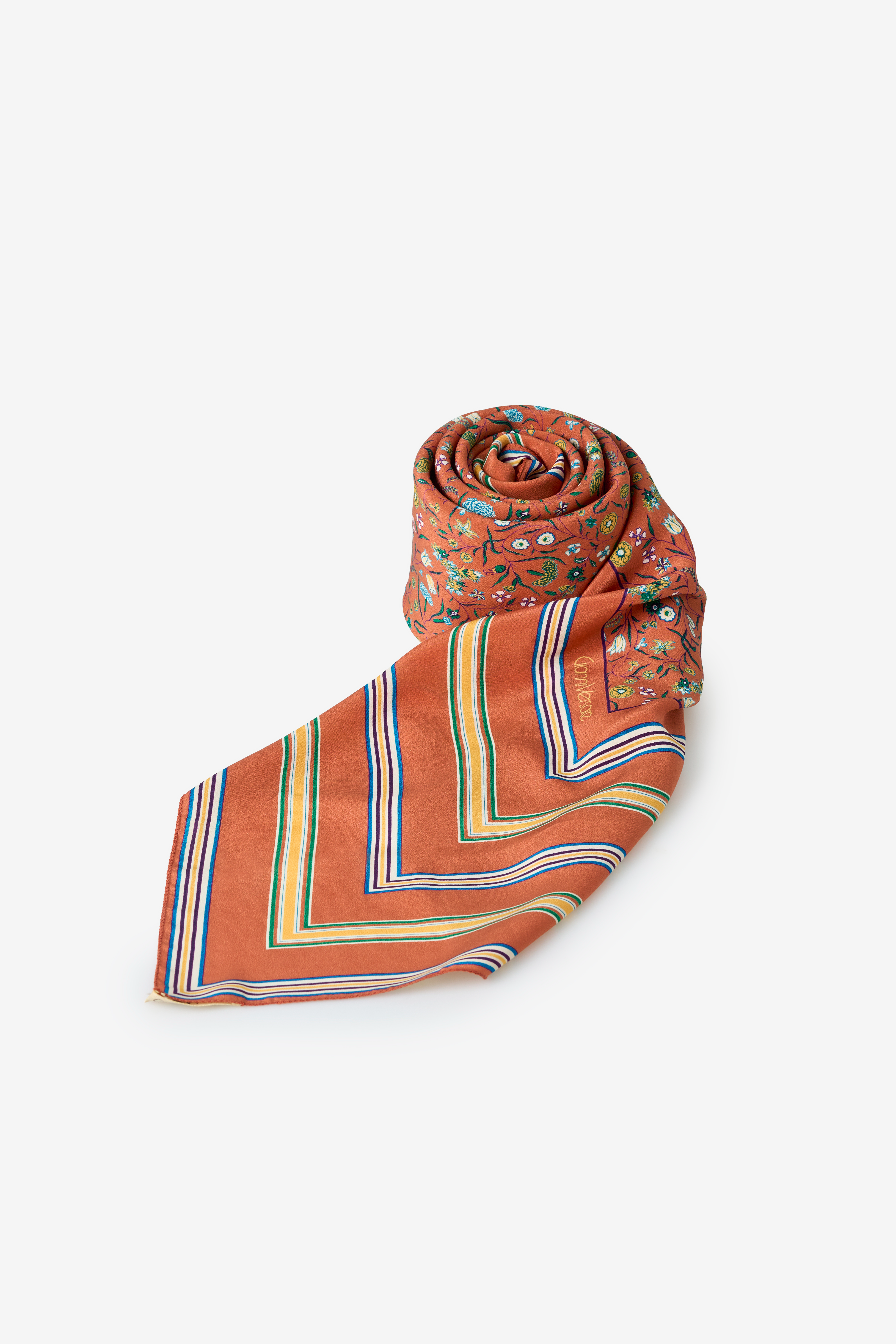 Gianni Versace Floral Silk Scarf