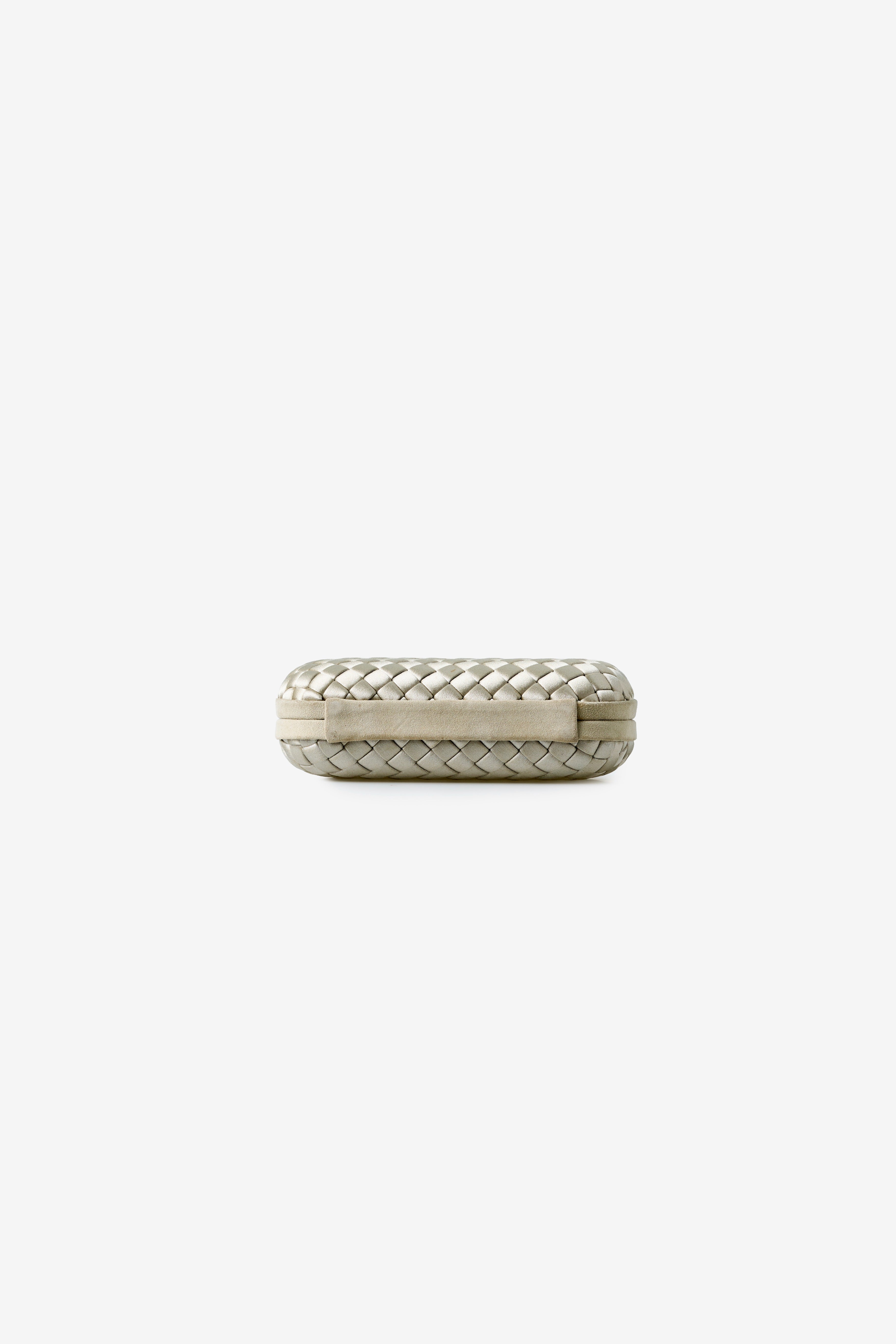 Intreccio Satin Minaudière Knot Clutch