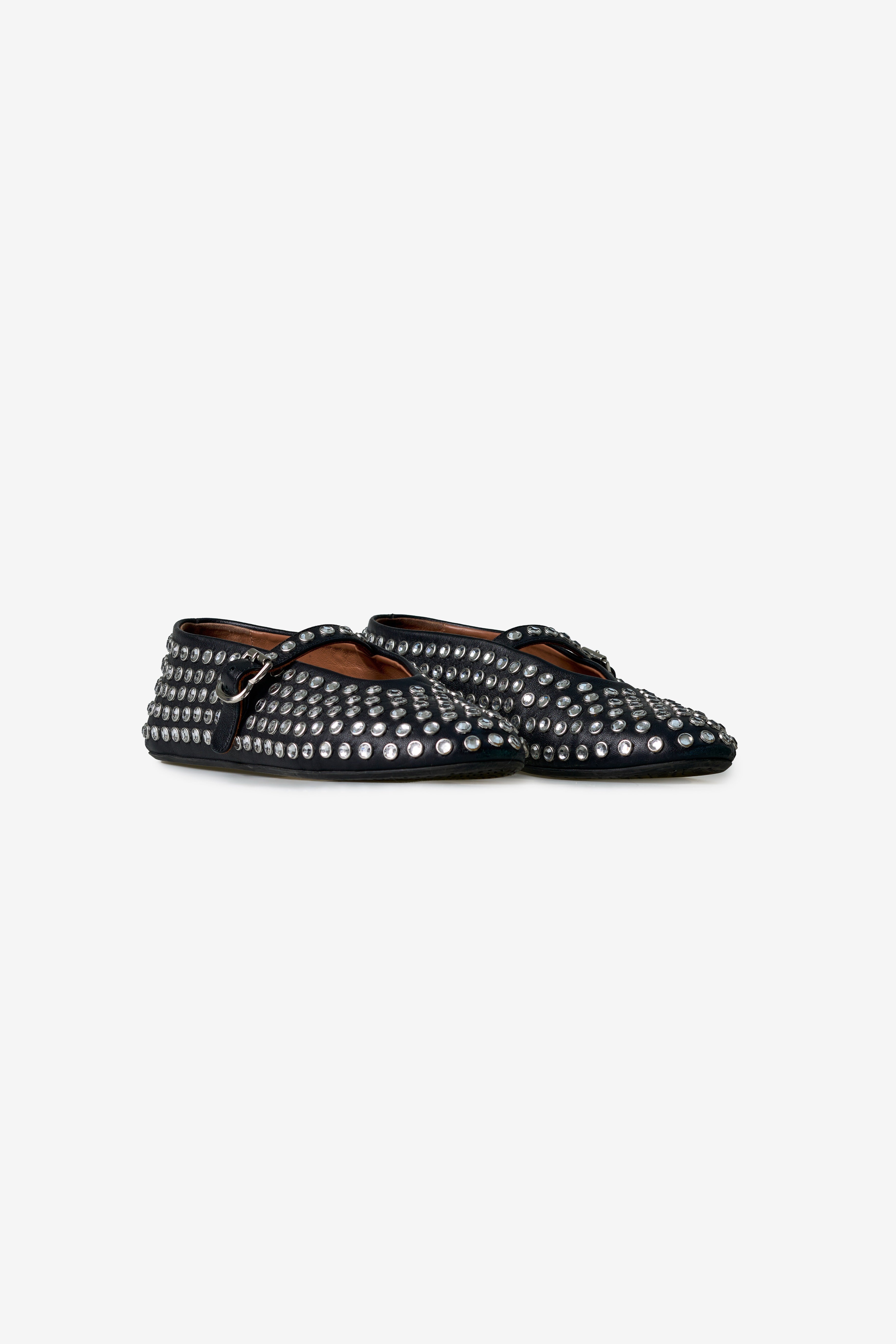 Crystal-Embellished Ballet Flats