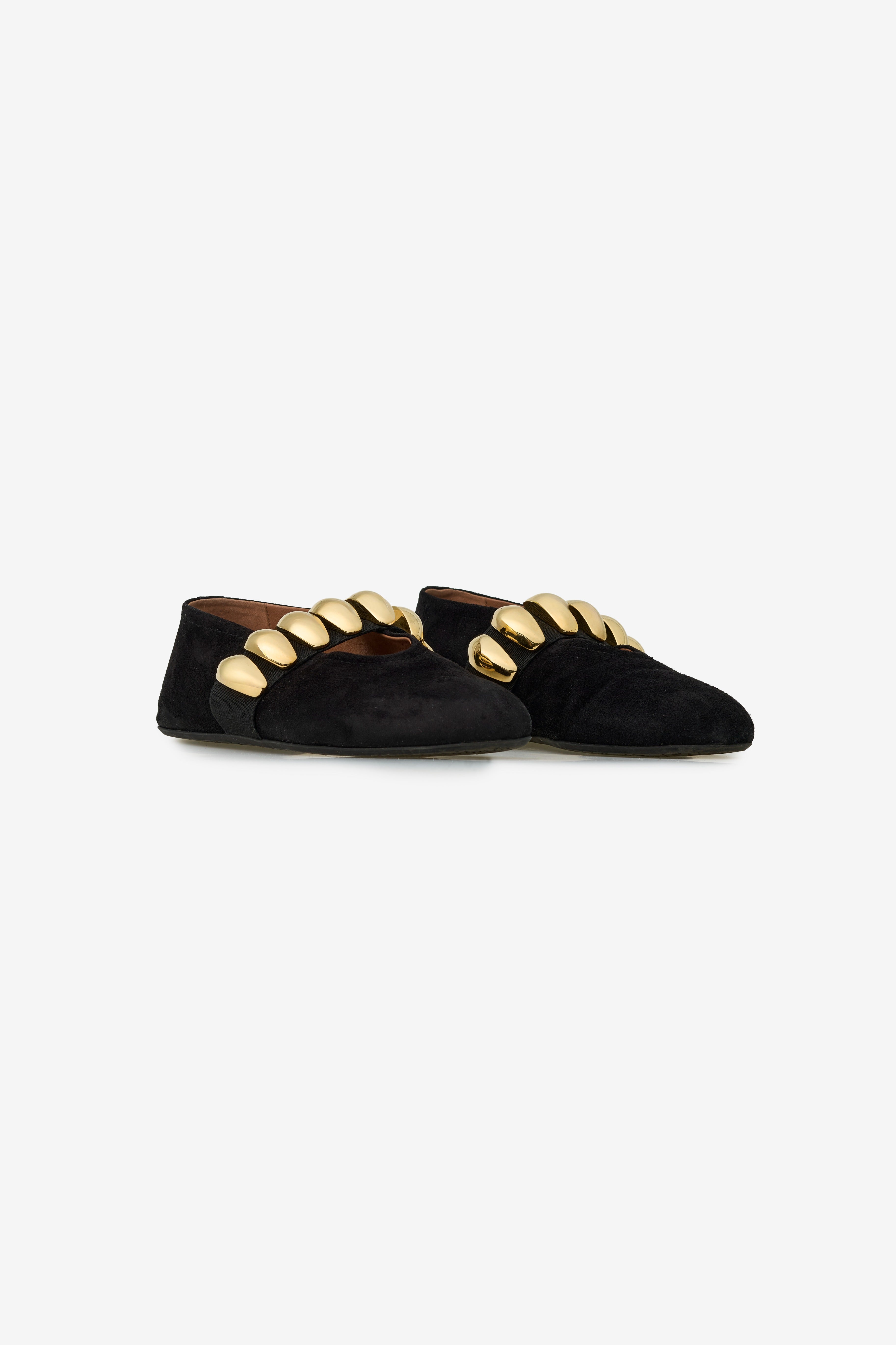 Jewel Ballet Flats Suede