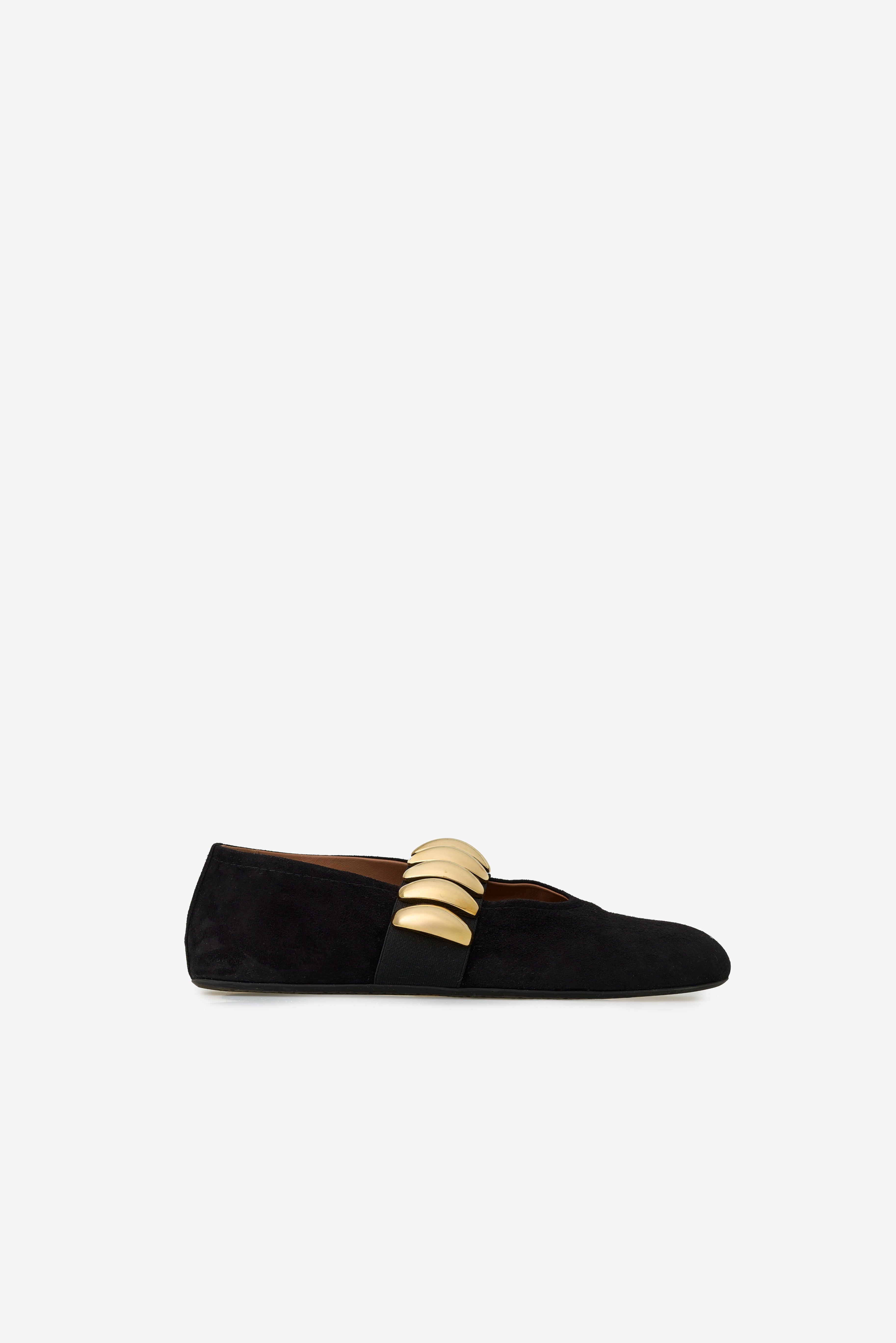 Jewel Ballet Flats Suede