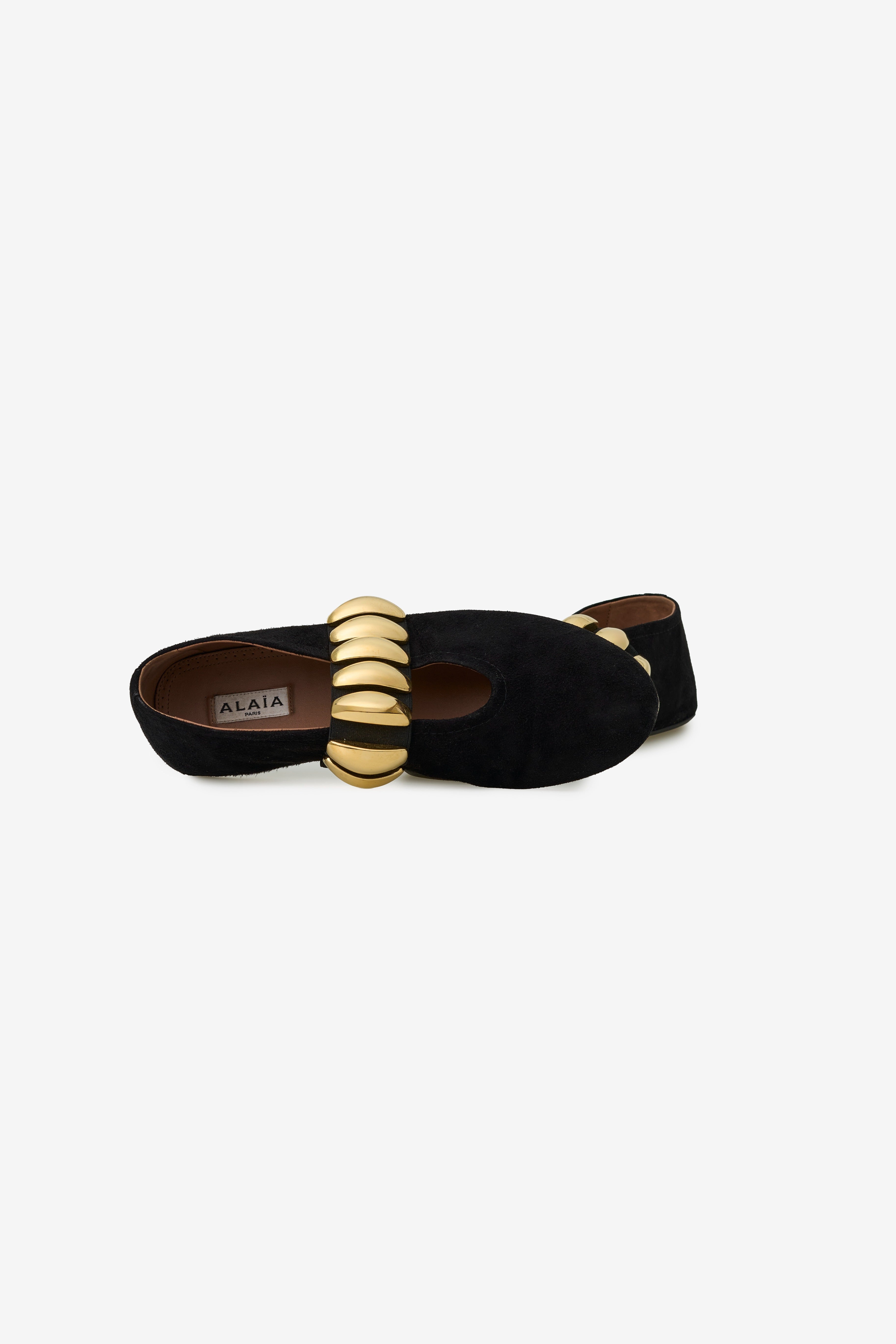 Jewel Ballet Flats Suede