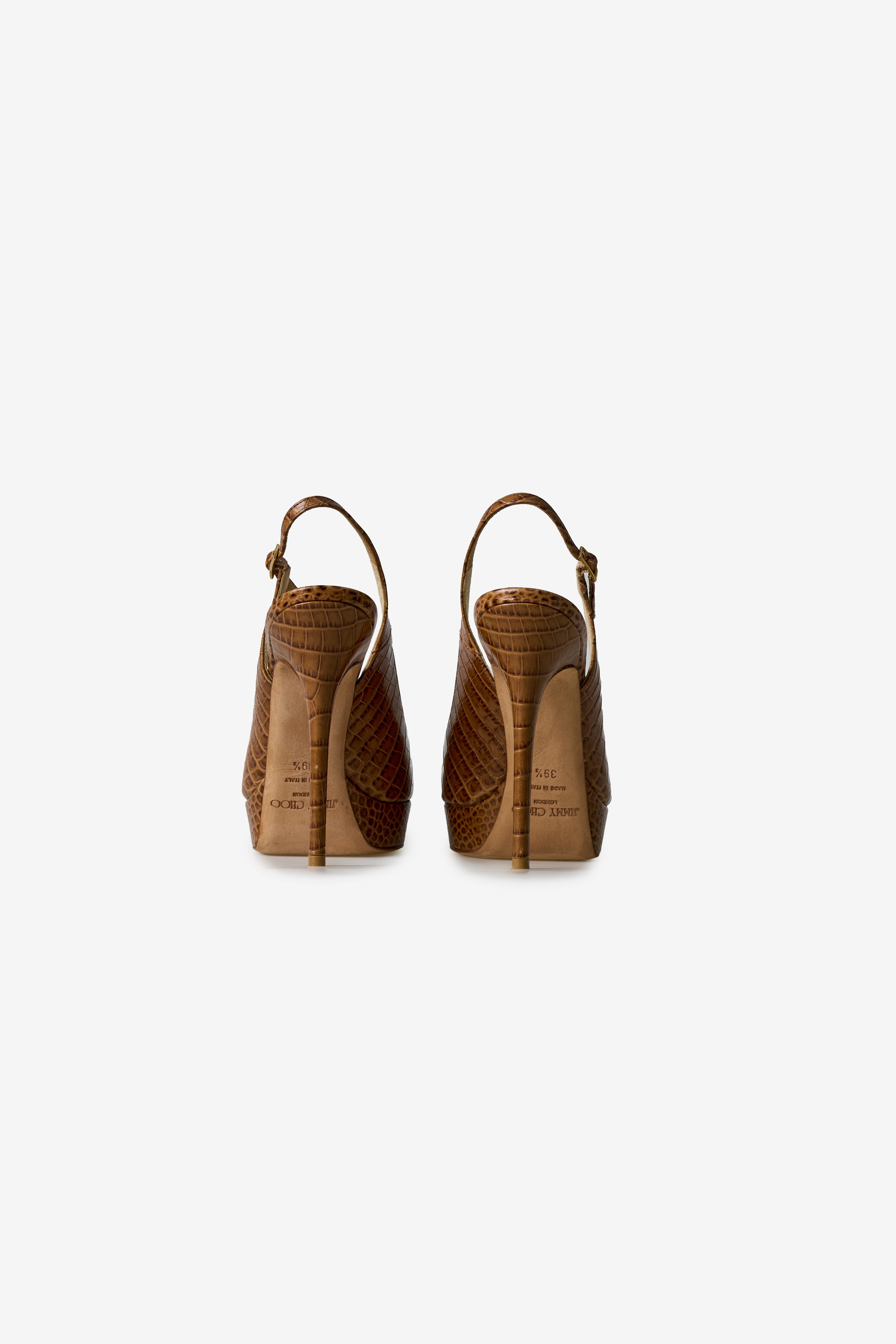 Leather Peep Toe Sandals