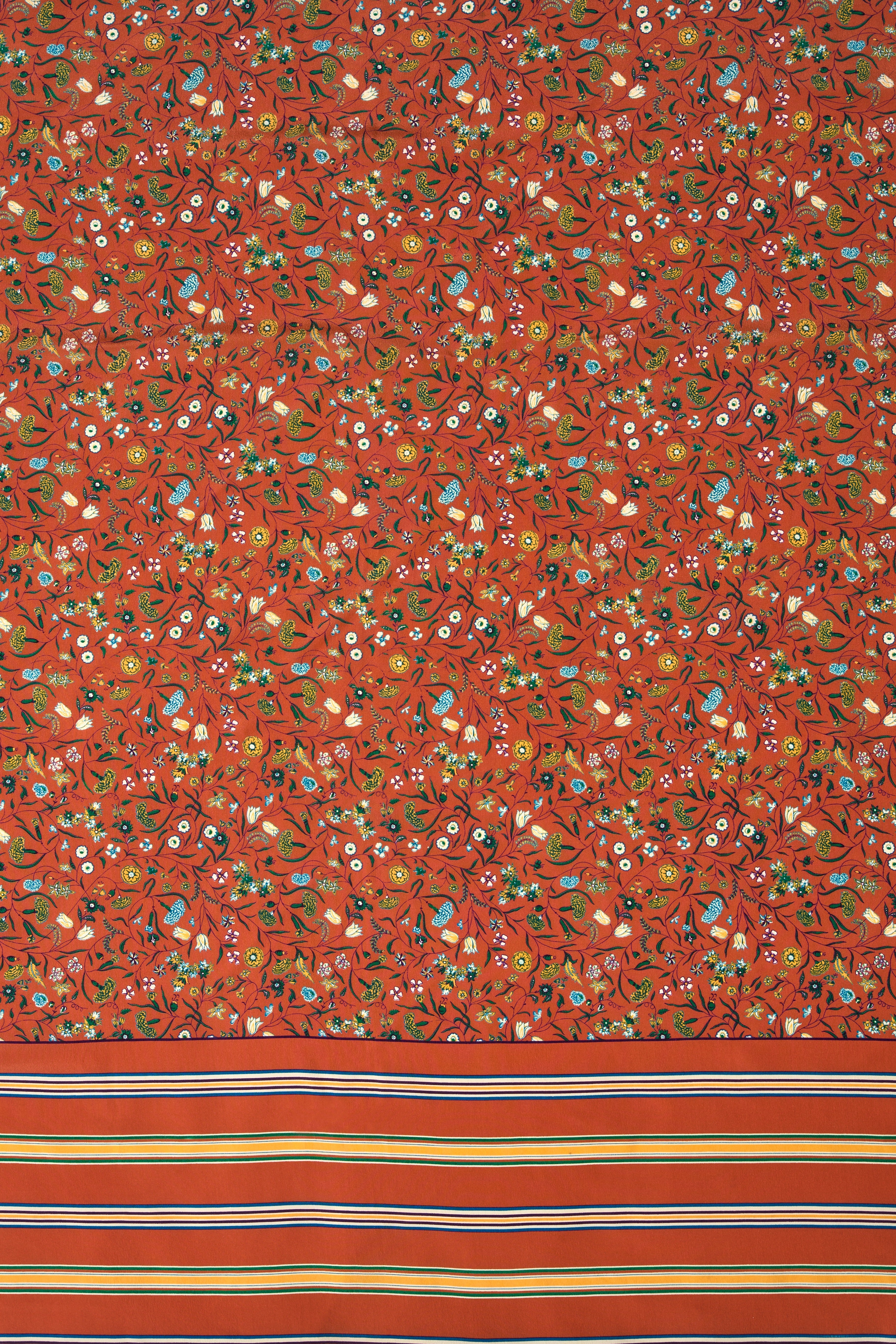 Gianni Versace Floral Silk Scarf