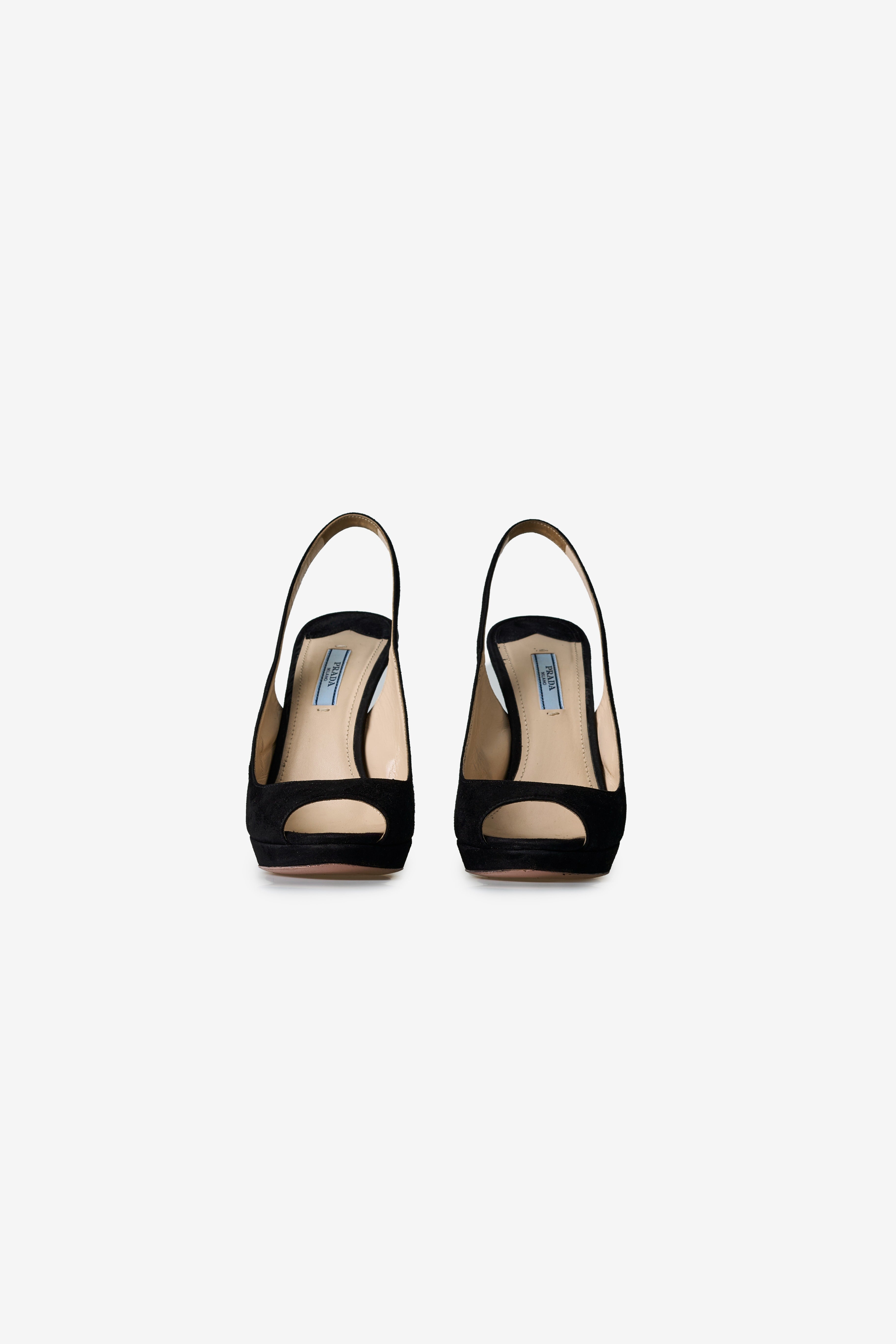 Suede Peep Toe Sandals