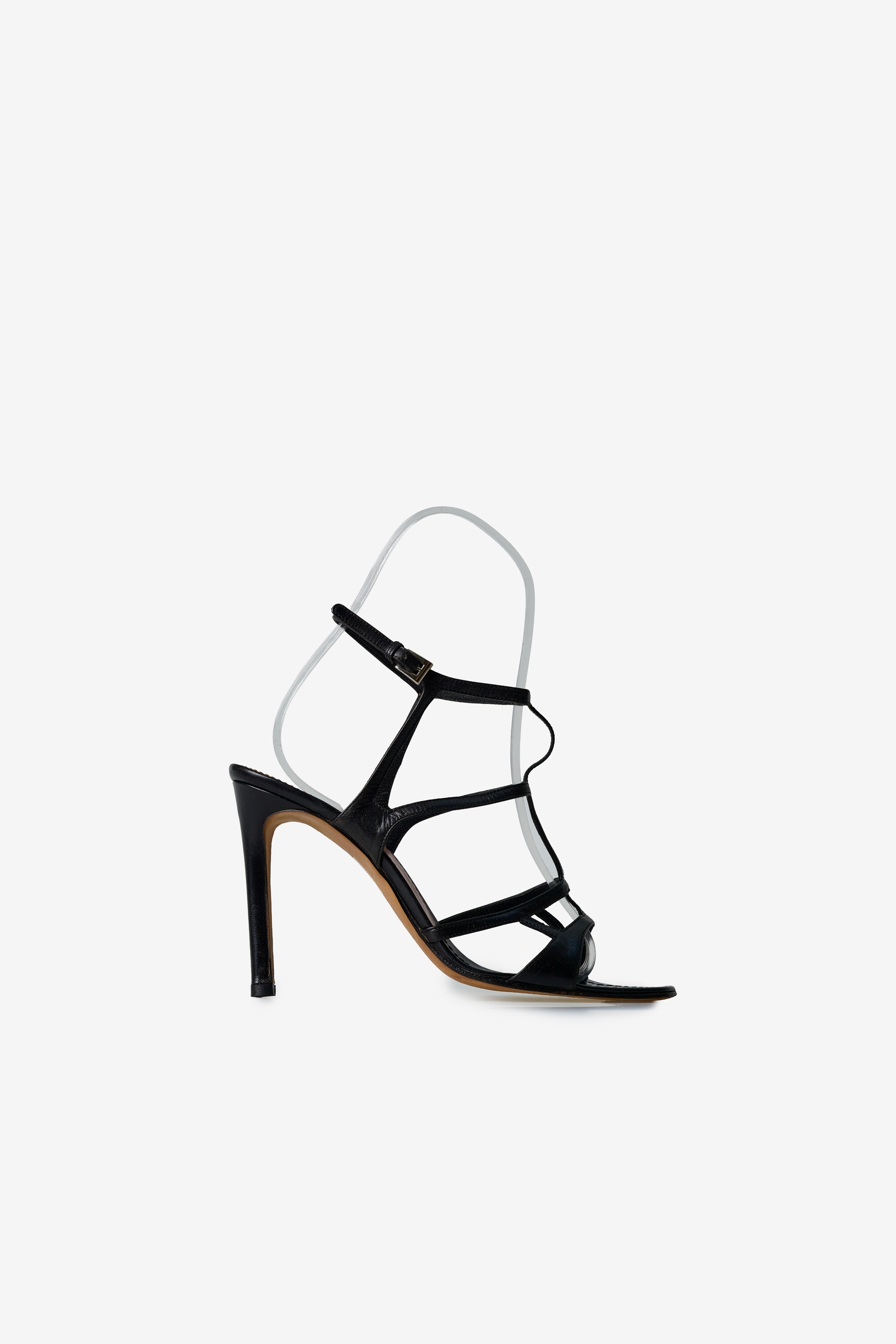 Leather High Heel Sandals