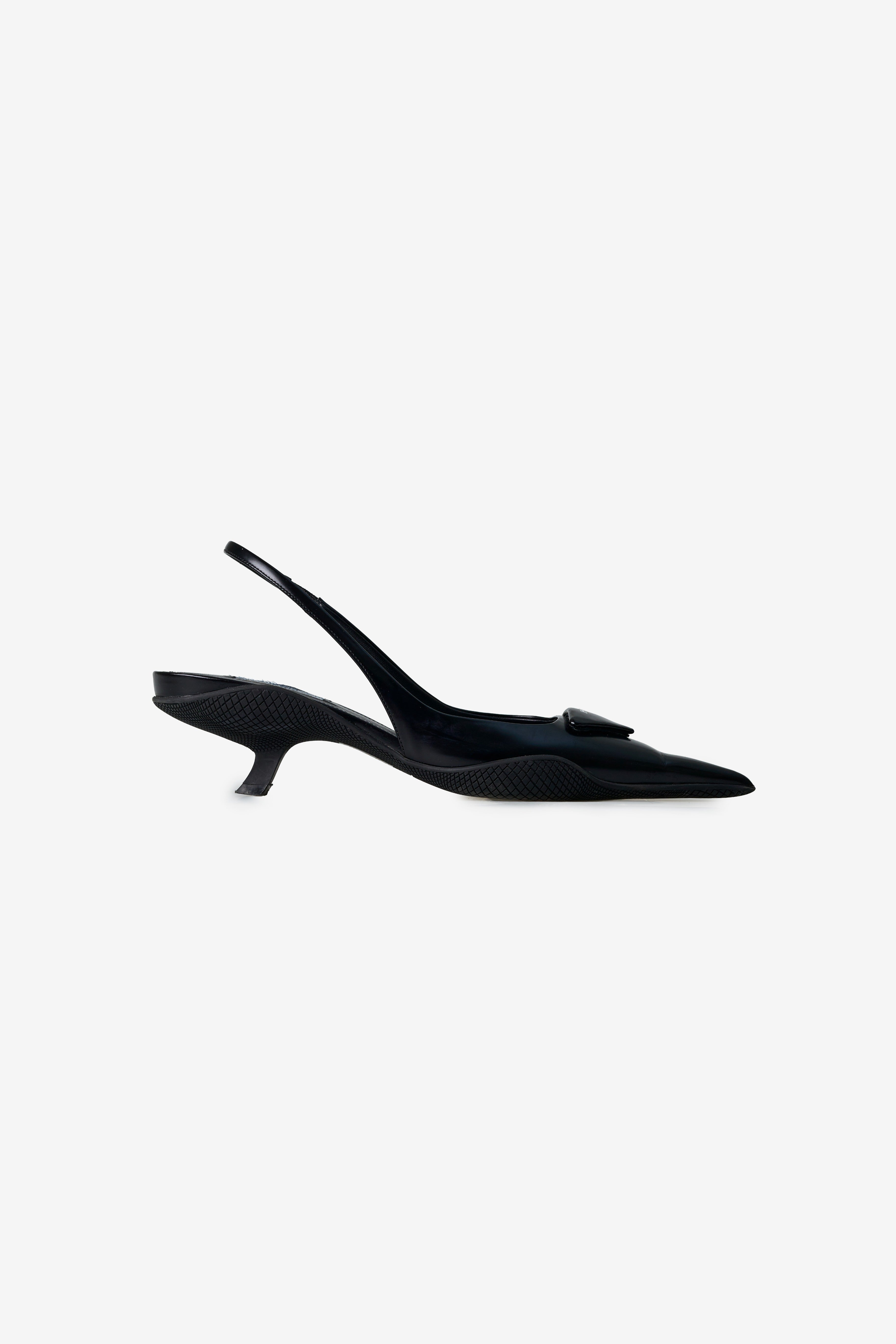 Triangle Patch Slingback Pumps